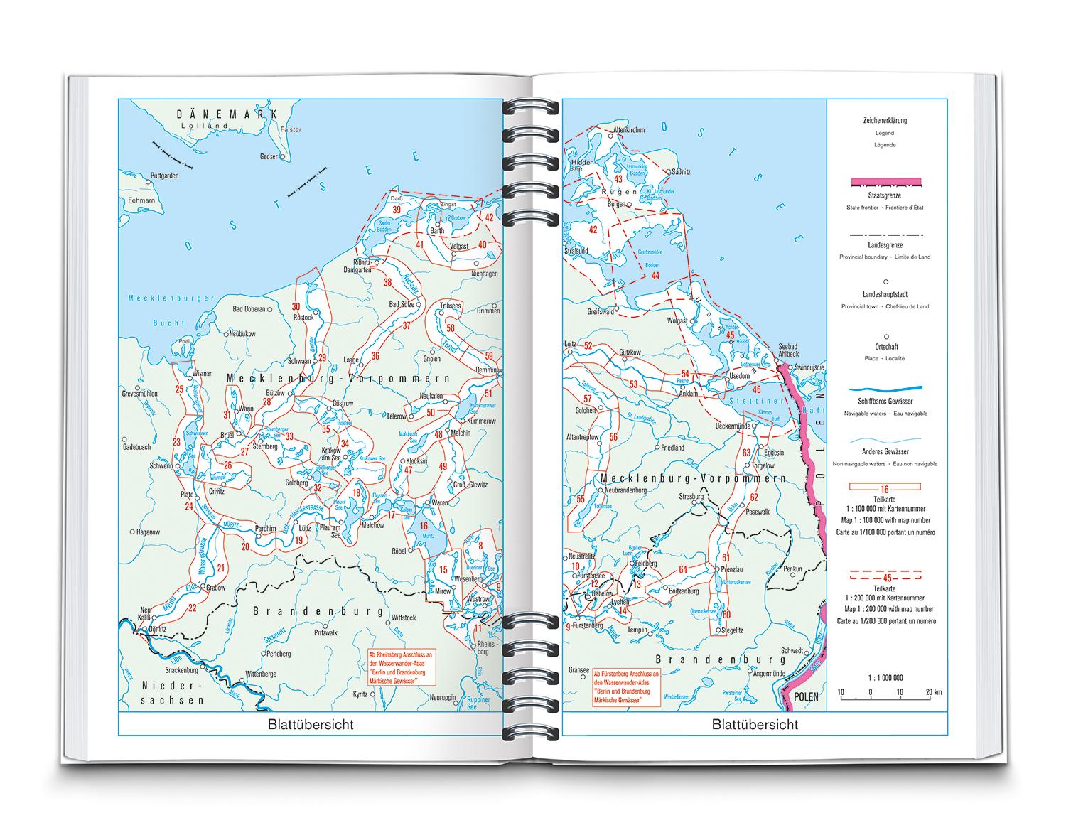 Beispielinhalt (Bild) KOMPASS Wasserwanderatlas Mecklenburg-Vorpommern