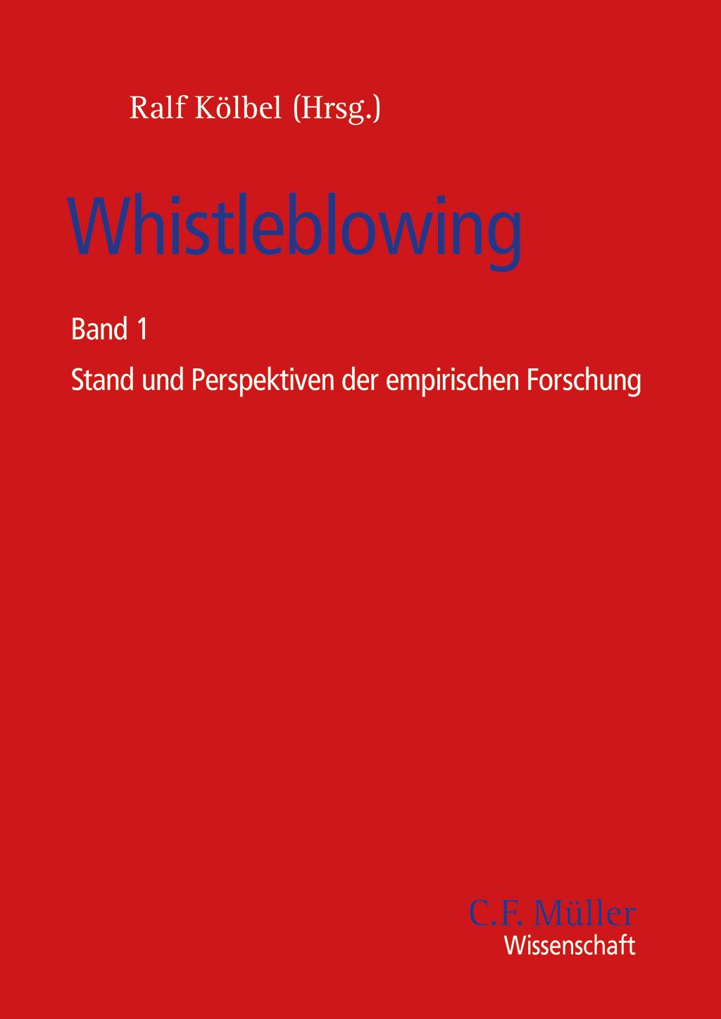 Vorderes Coverbild Whistleblowing