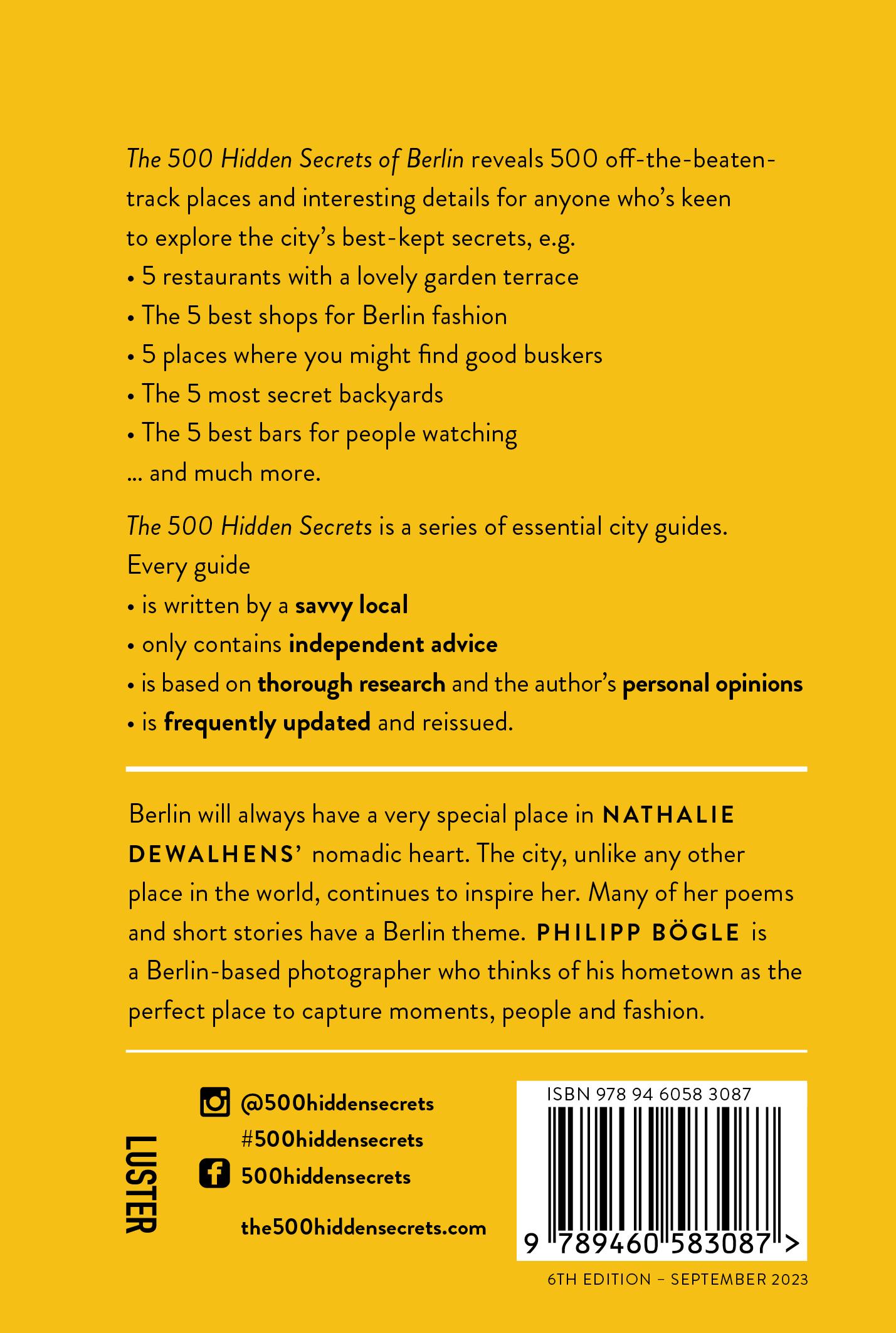 Rückseitencover The 500 Hidden Secrets of Berlin