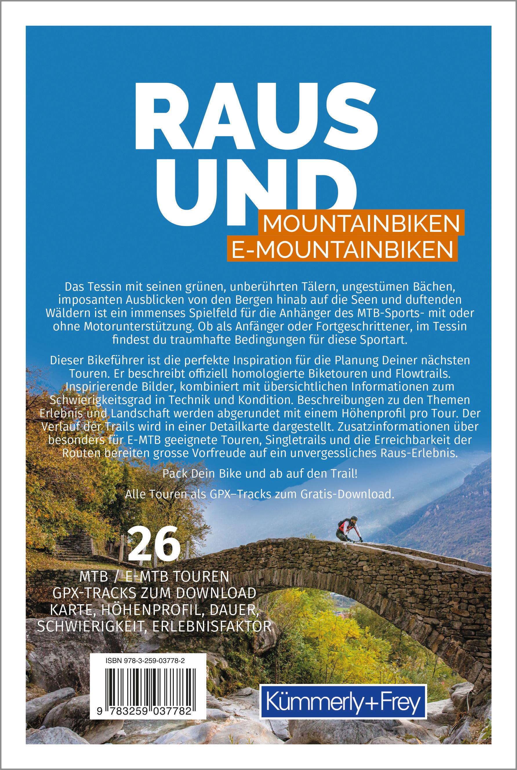 Rückseitencover Tessin Raus und Mountainbiken | E-Mountainbiken