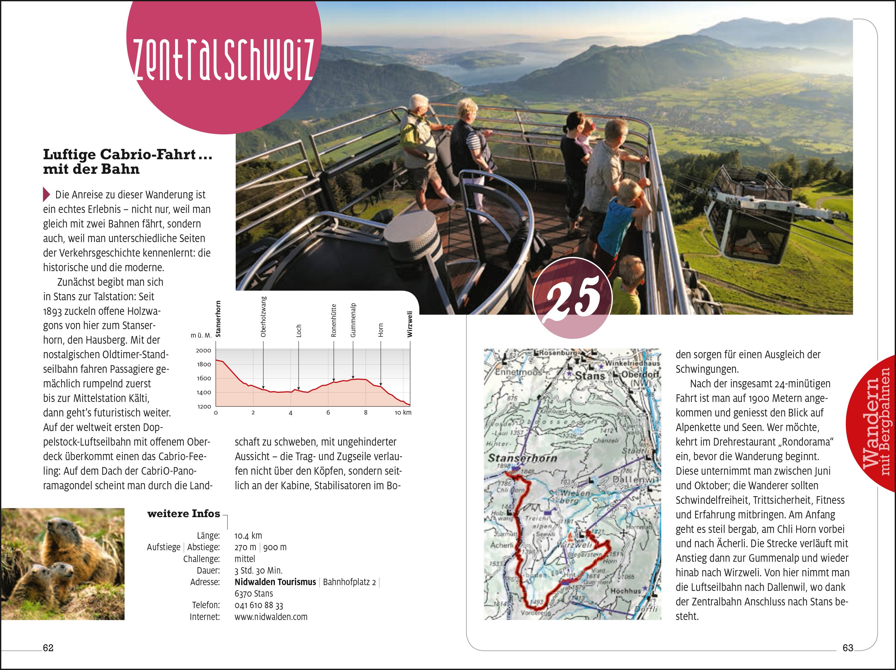 Beispielinhalt (Bild) Wandern mit Bergbahnen Erlebnis Schweiz