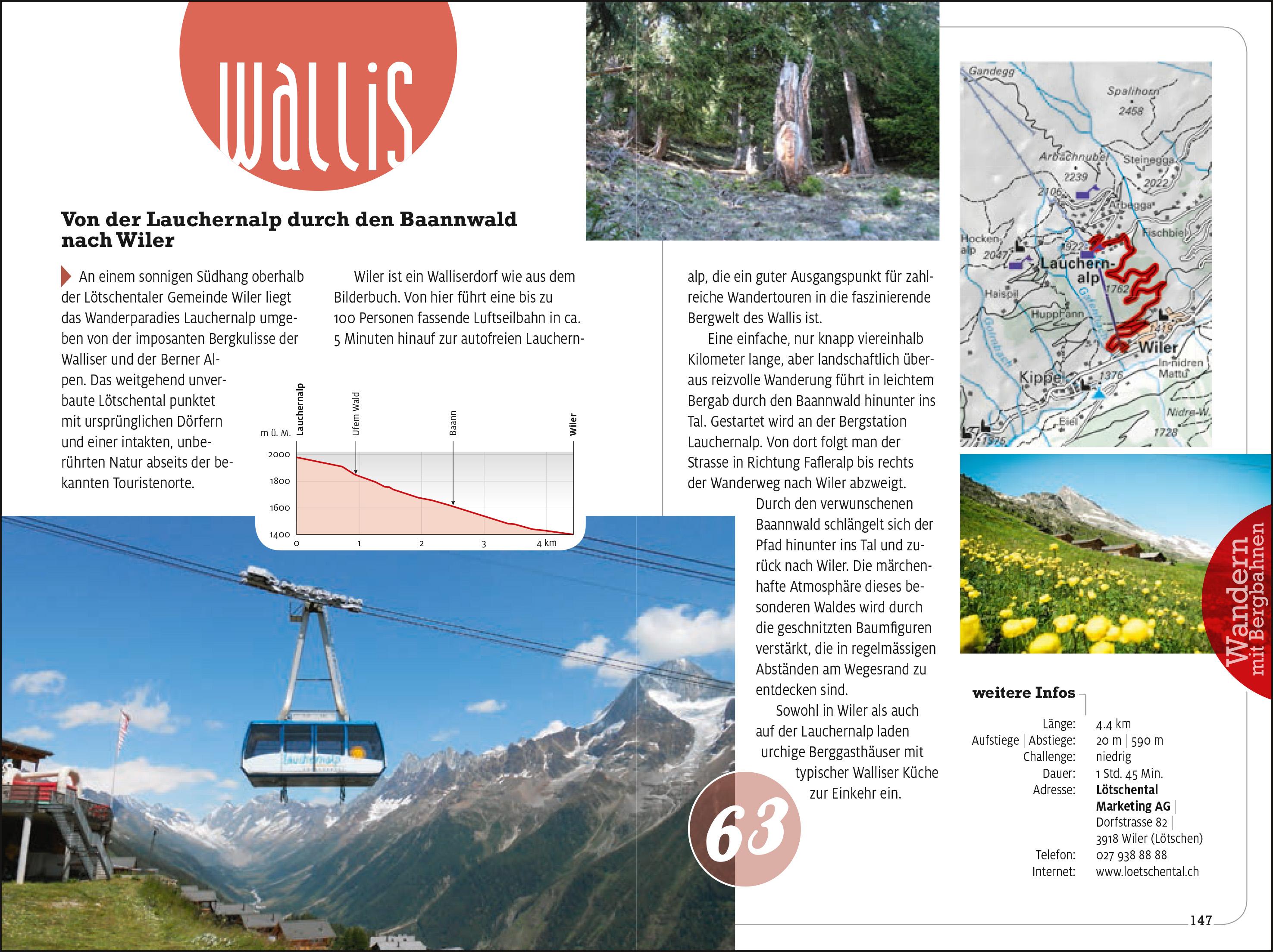 Beispielinhalt (Bild) Wandern mit Bergbahnen Erlebnis Schweiz
