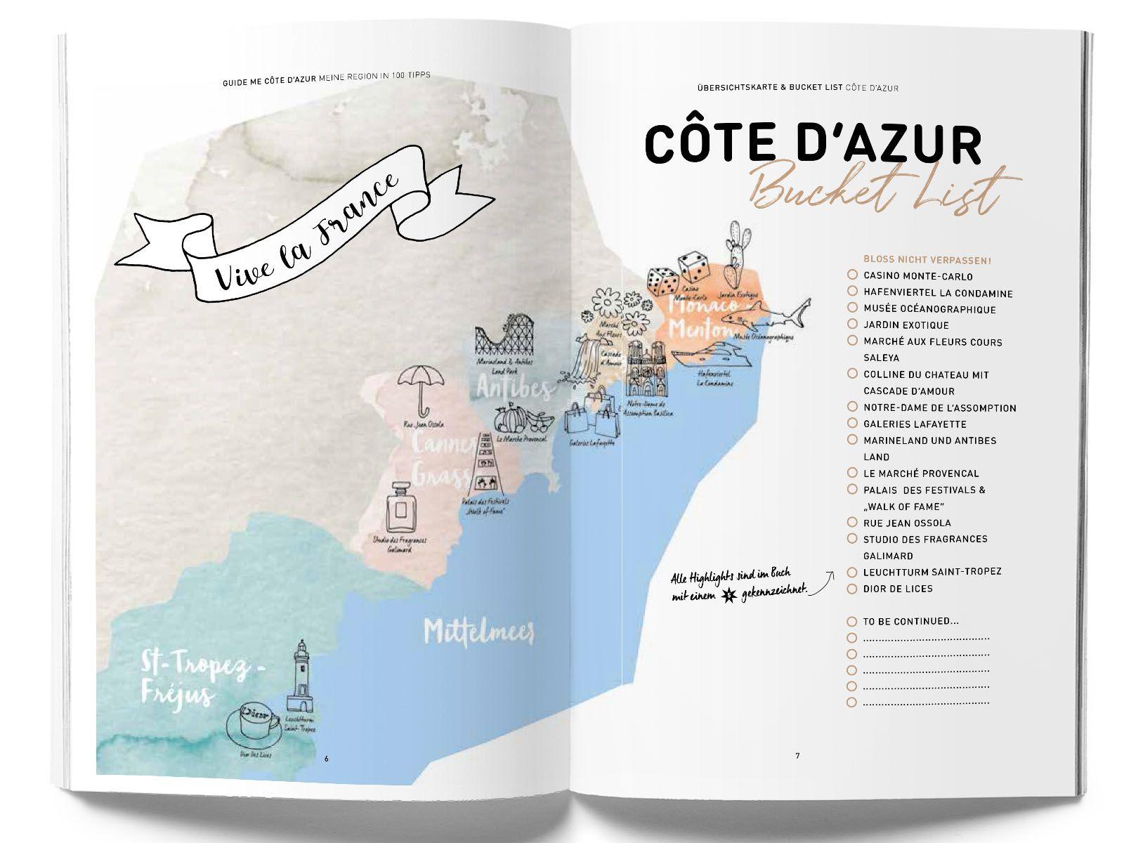 Beispielinhalt (Bild) GuideMe Travel Book Côte d'Azur - Reiseführer