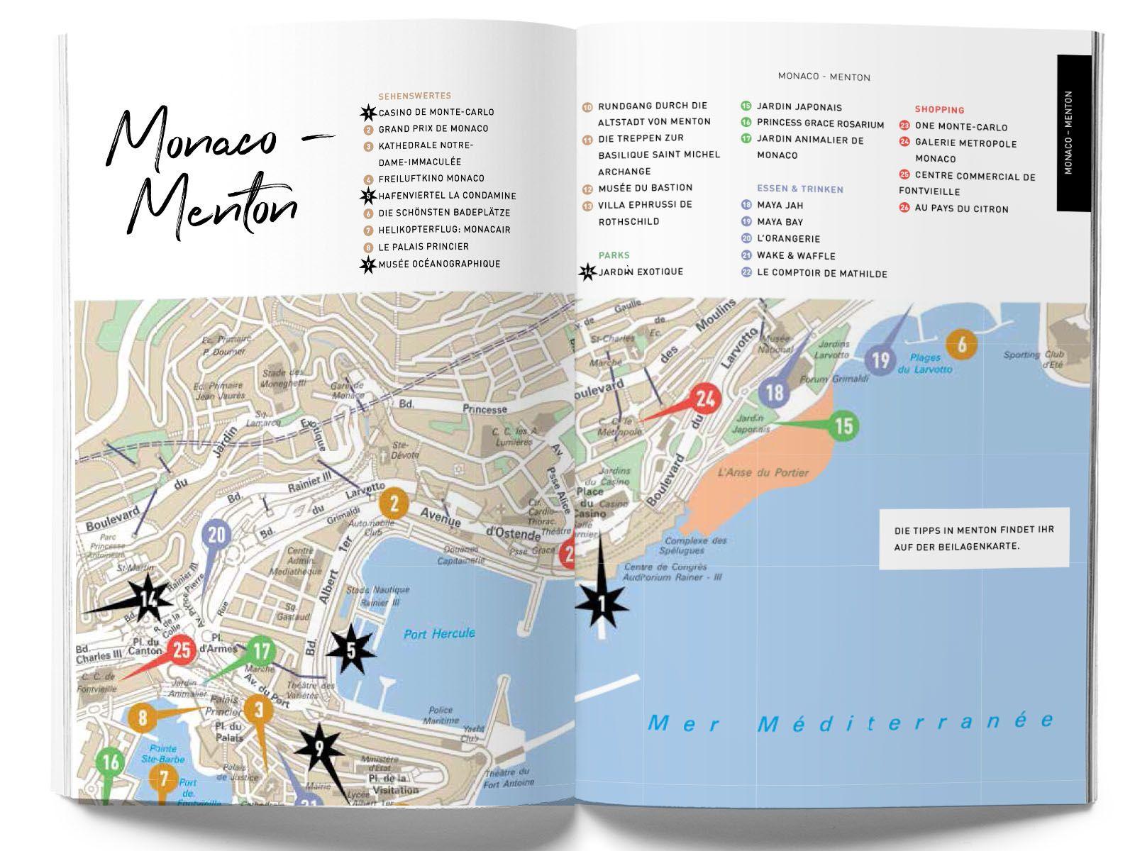 Beispielinhalt (Bild) GuideMe Travel Book Côte d'Azur - Reiseführer