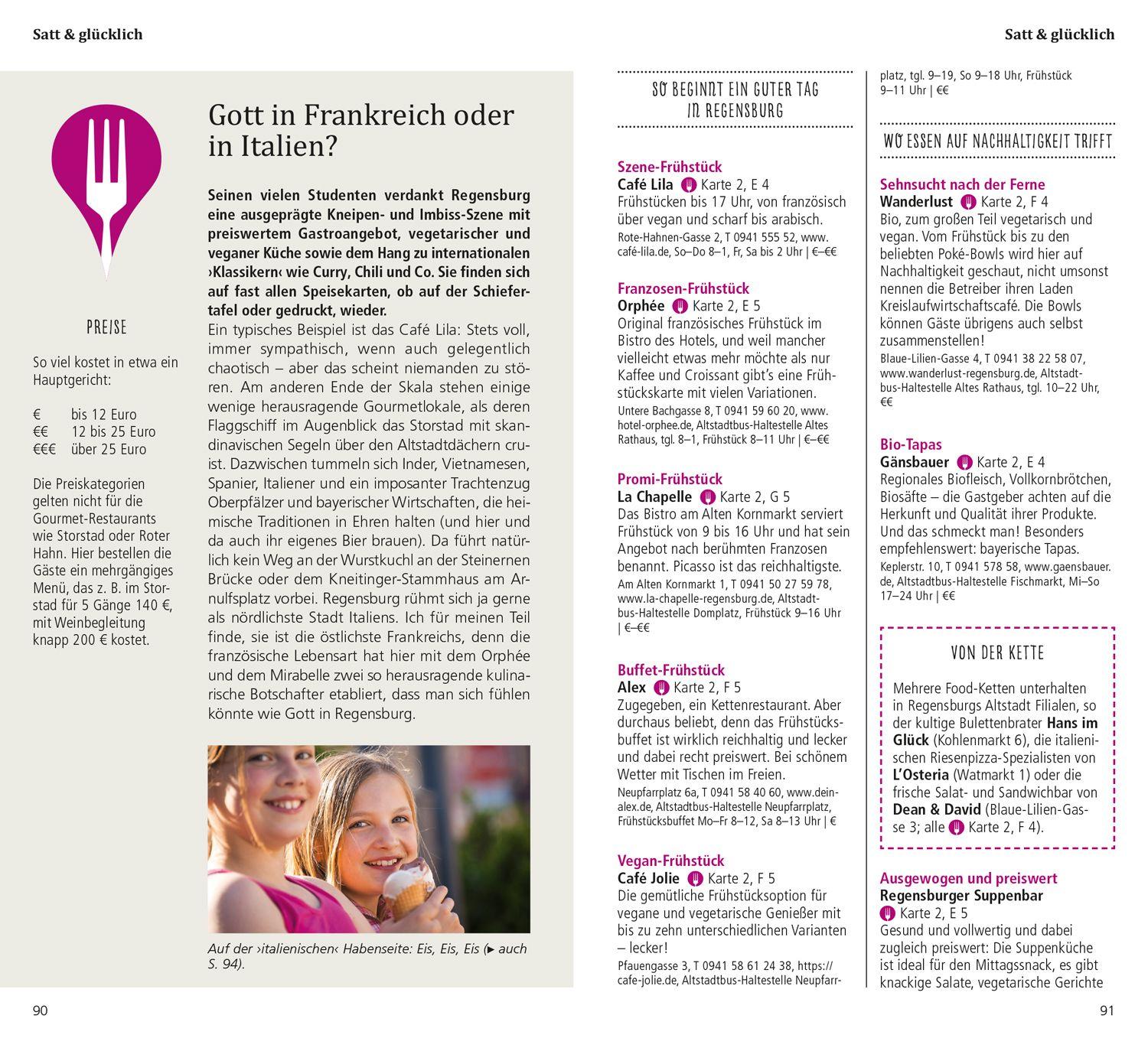 Beispielinhalt (Bild) DuMont direkt Reiseführer Regensburg