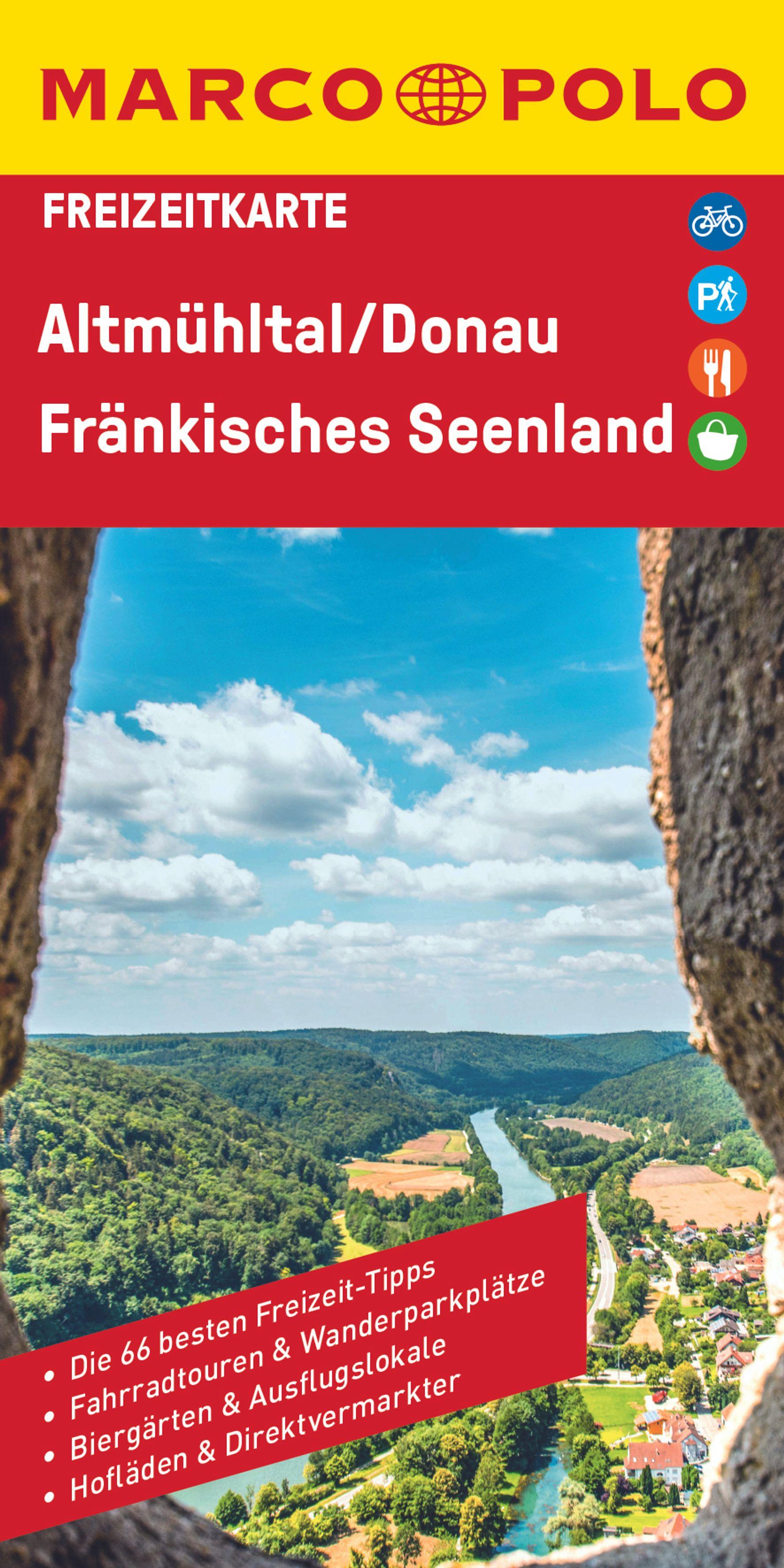 Vorderes Coverbild MARCO POLO Freizeitkarte 36 Altmühltal, Donau, Fränkisches Seenland 1:110.000