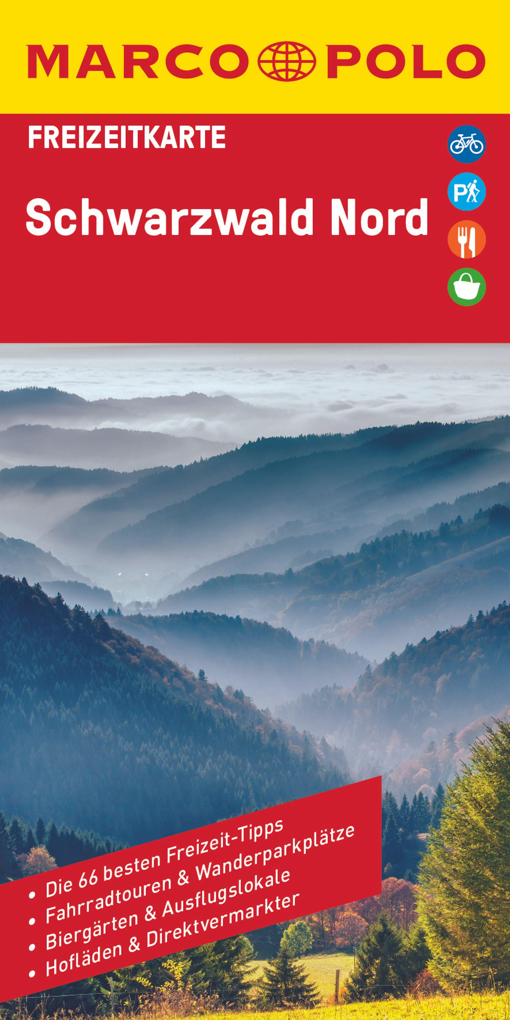 Vorderes Coverbild MARCO POLO Freizeitkarte 38 Schwarzwald Nord 1:100.000