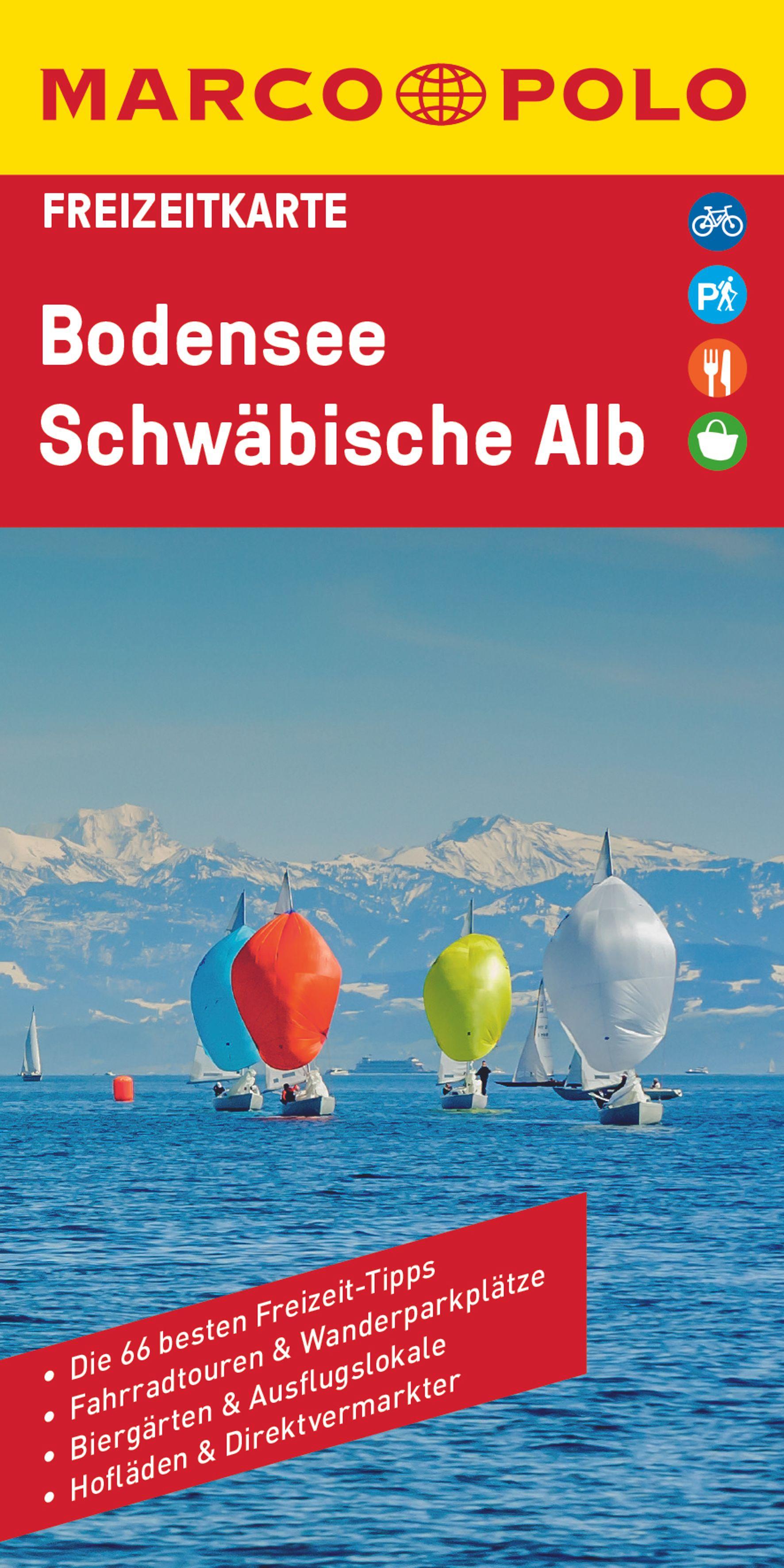 Vorderes Coverbild MARCO POLO Freizeitkarte 41 Bodensee, Schwäbische Alb 1:100.000