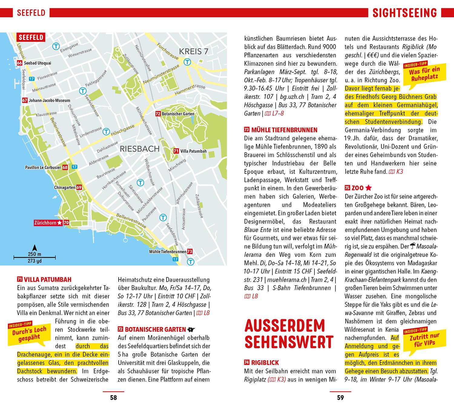 Beispielinhalt (Bild) MARCO POLO Reiseführer Zürich