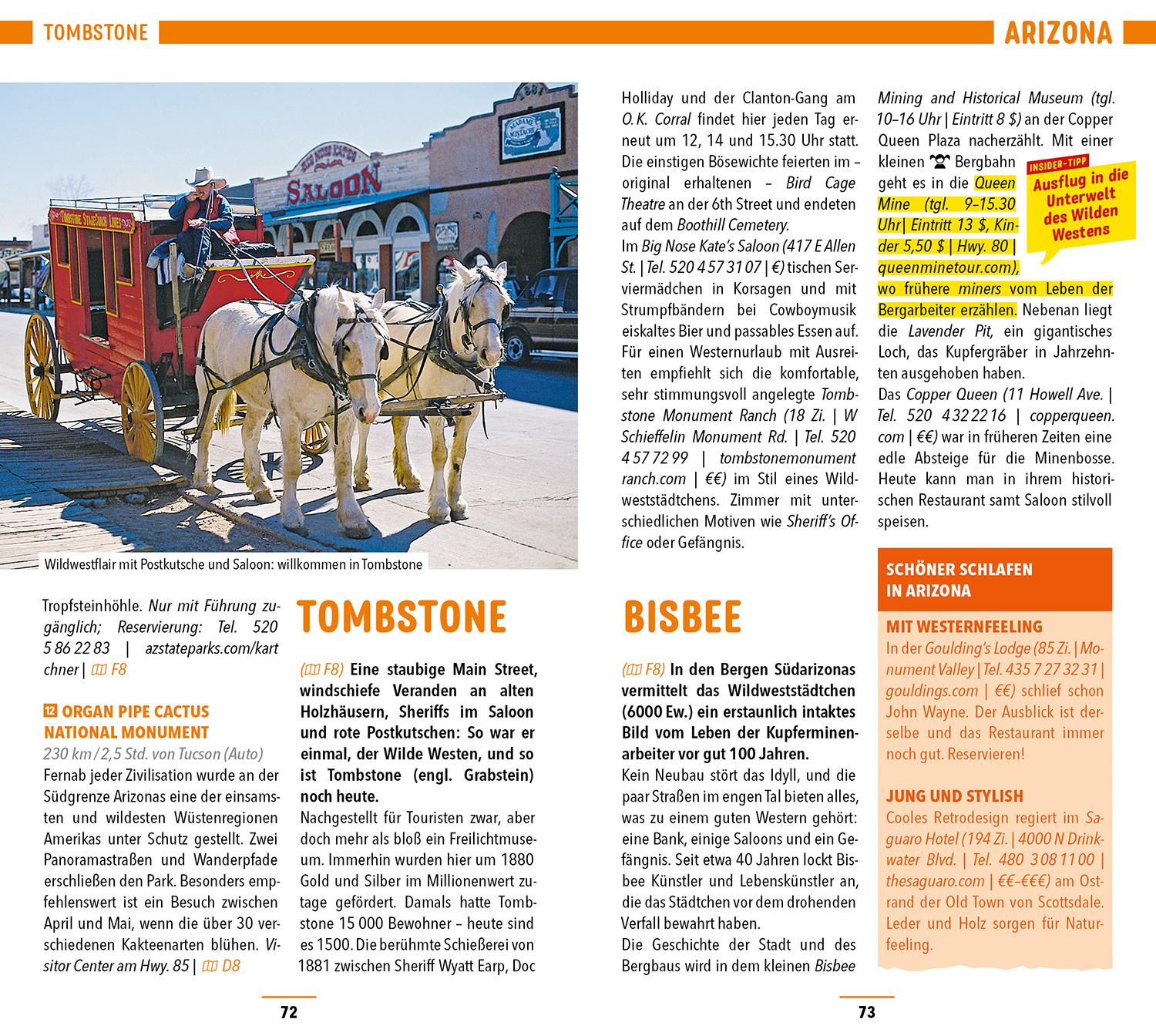 Beispielinhalt (Bild) MARCO POLO Reiseführer USA Südwest, Las Vegas, Colorado, New Mexico, Arizona, Utah