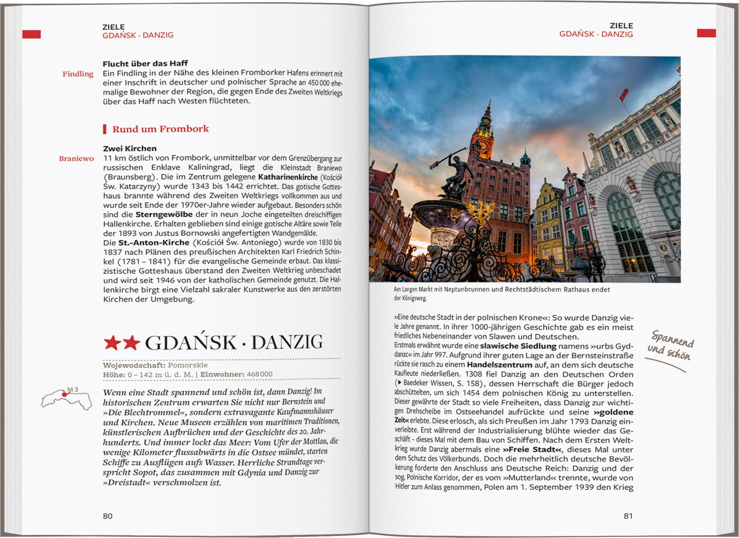 Beispielinhalt (Bild) Baedeker Reiseführer Polnische Ostseeküste, Masuren, Danzig