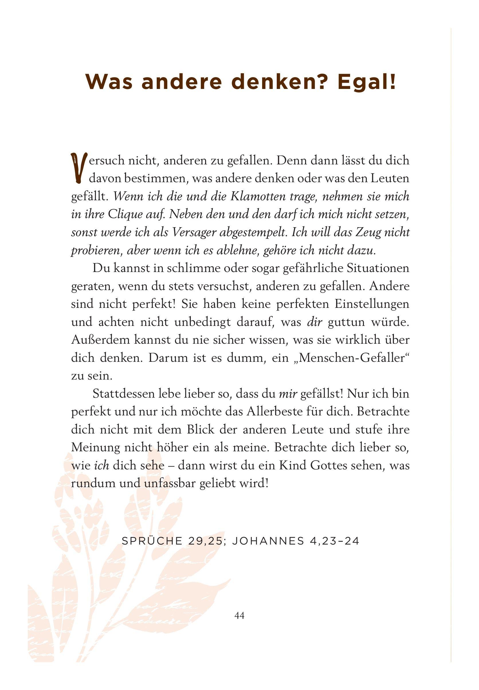 Beispielinhalt (Bild) Ich bin bei dir - für Teens