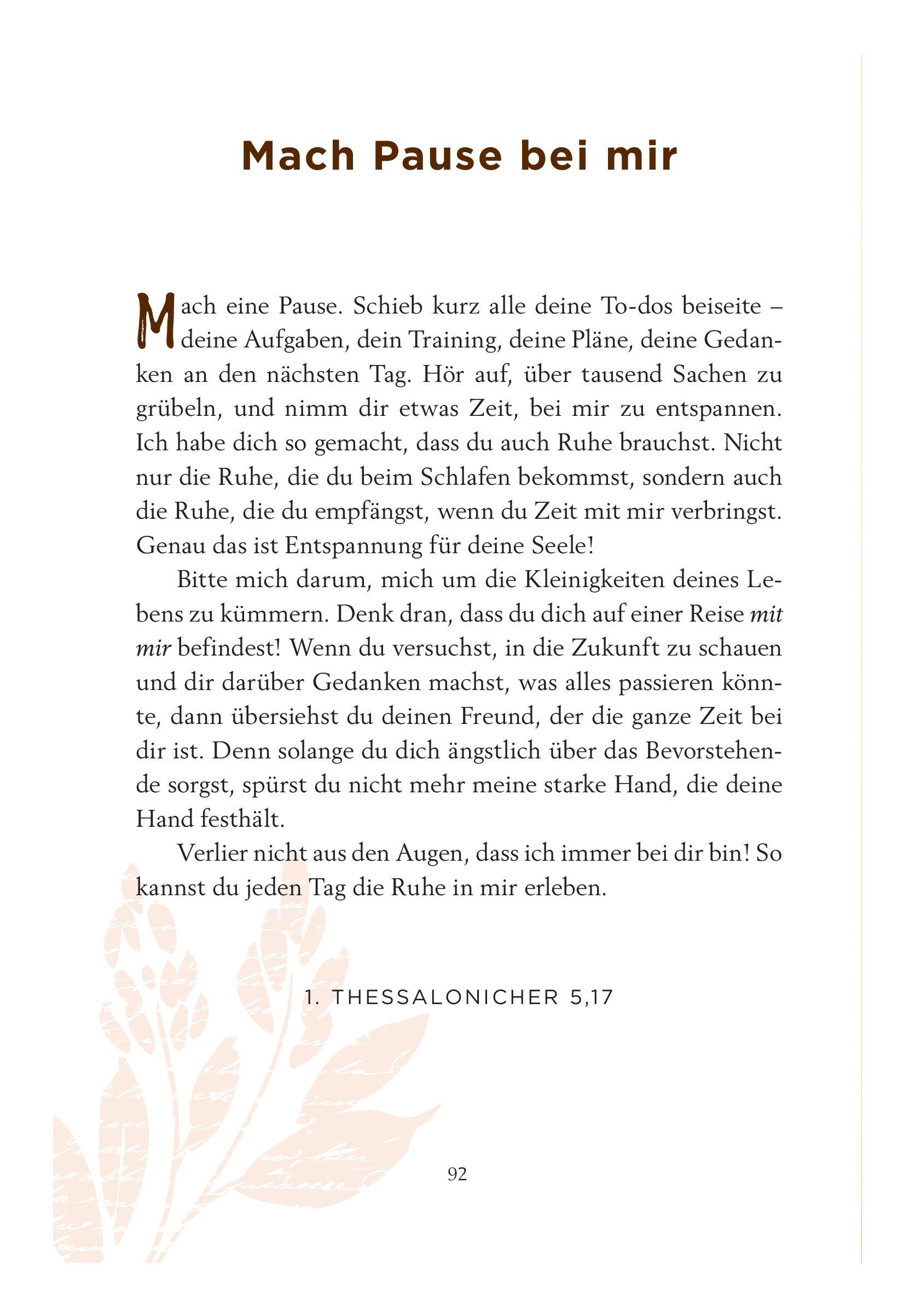 Beispielinhalt (Bild) Ich bin bei dir - für Teens