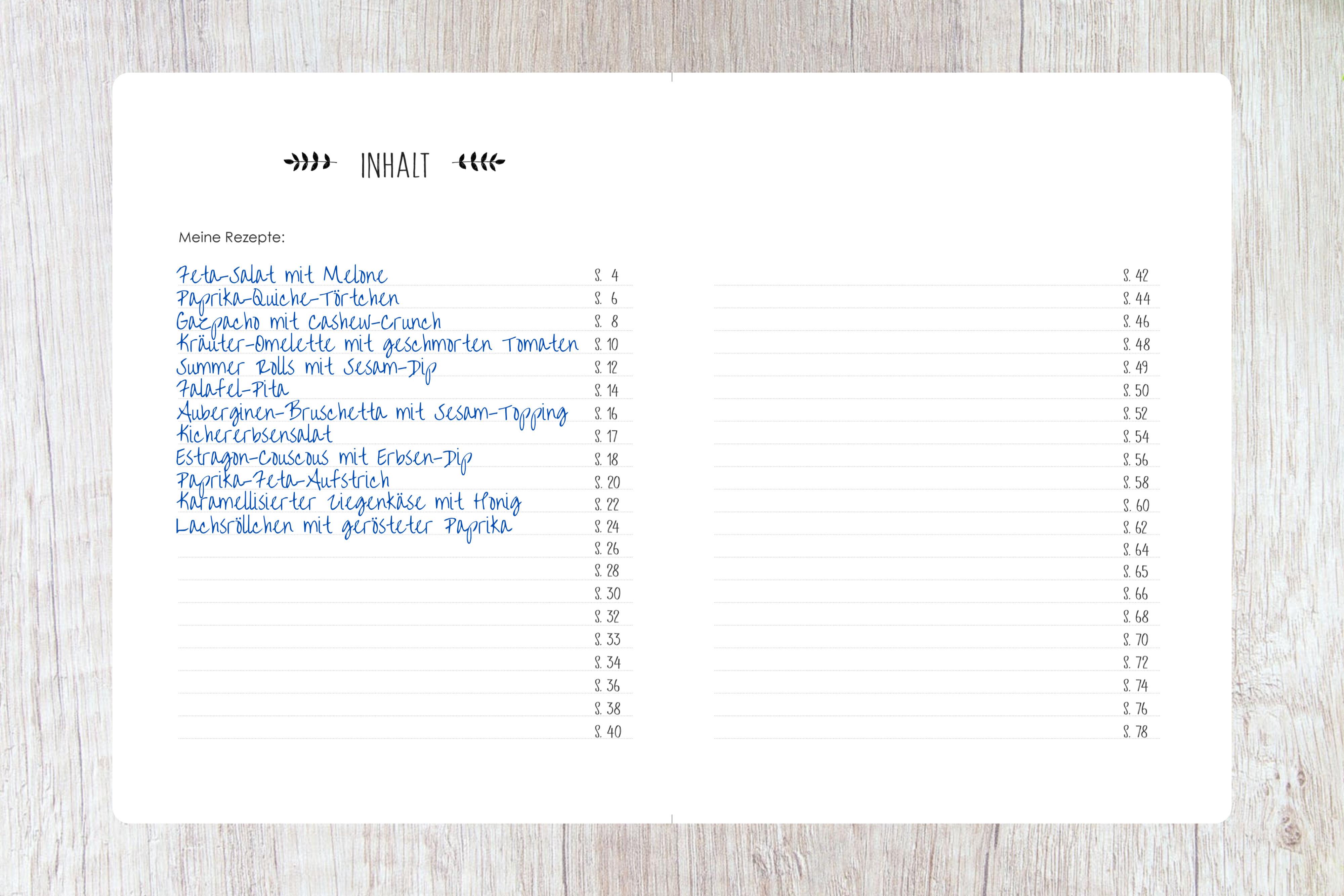 Beispielinhalt (Bild) Meine Rezepte lavendel