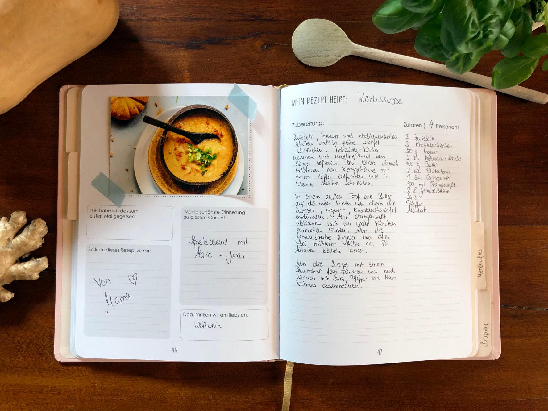 Beispielinhalt (Bild) Meine Rezepte zitronengelb