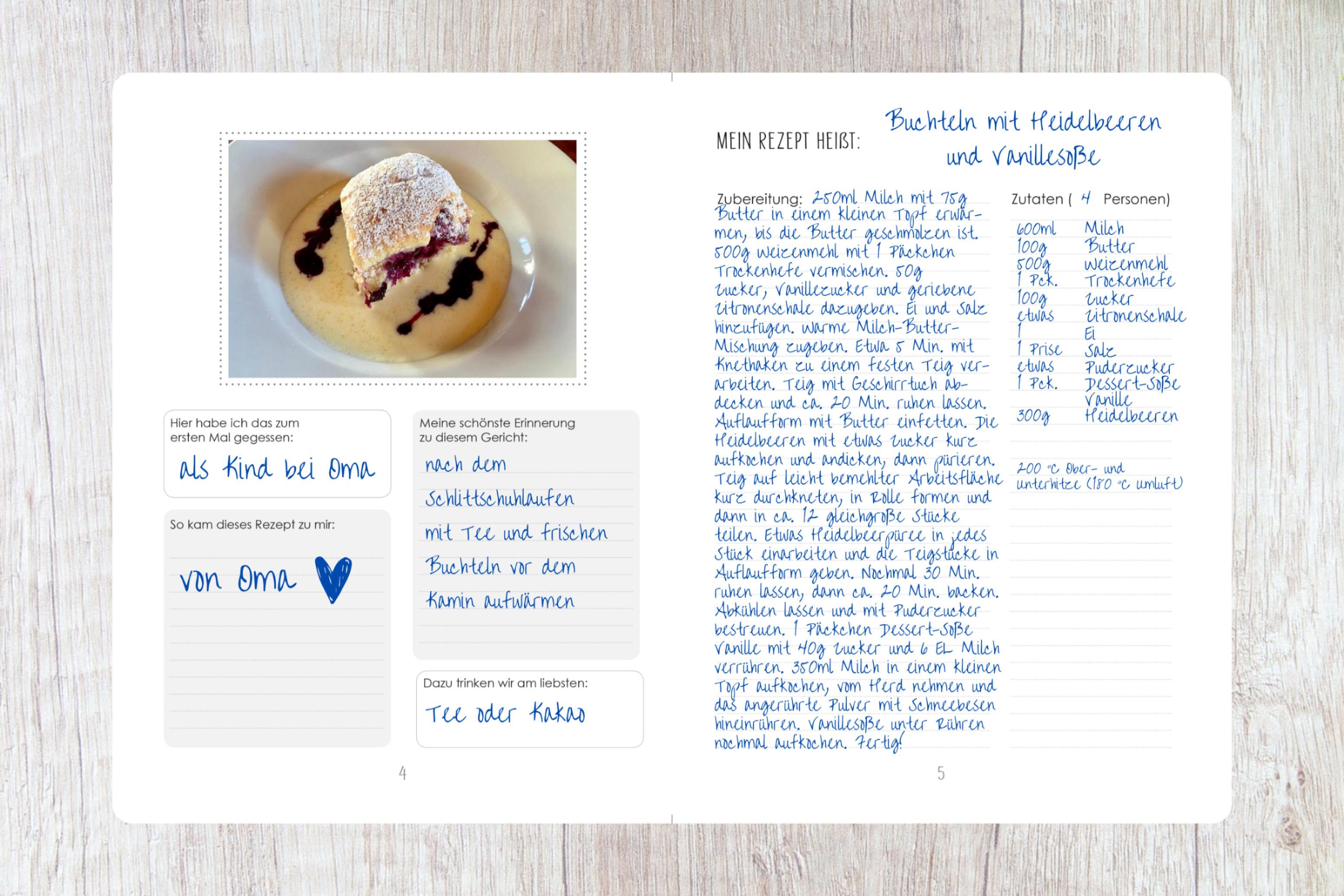 Beispielinhalt (Bild) Meine Rezepte zitronengelb
