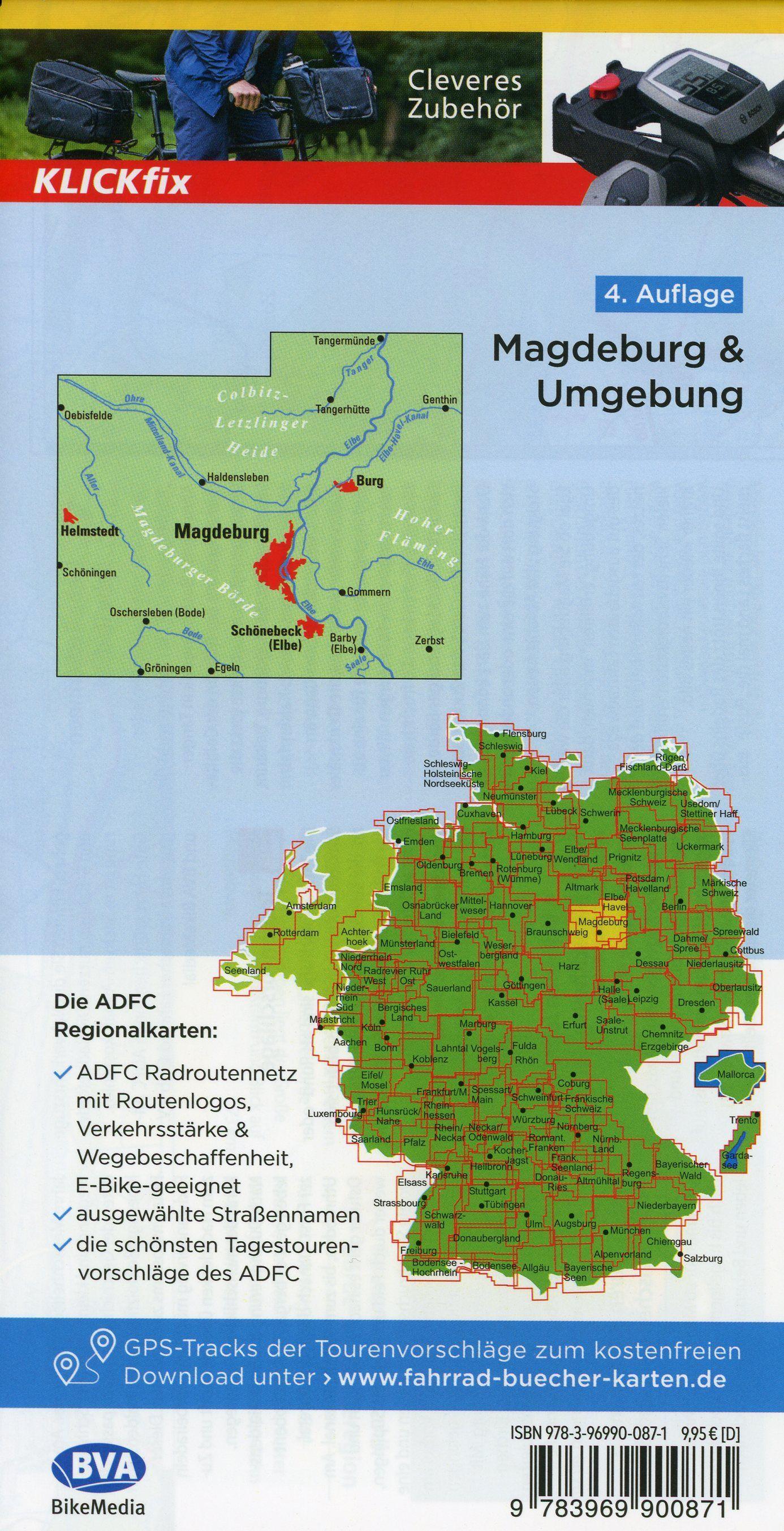 Beispielinhalt (Bild) ADFC-Regionalkarte Magdeburg & Umgebung, 1:75.000, mit Tagestourenvorschlägen, reiß- und wetterfest, E-Bike-geeignet, GPS-Tracks-Download