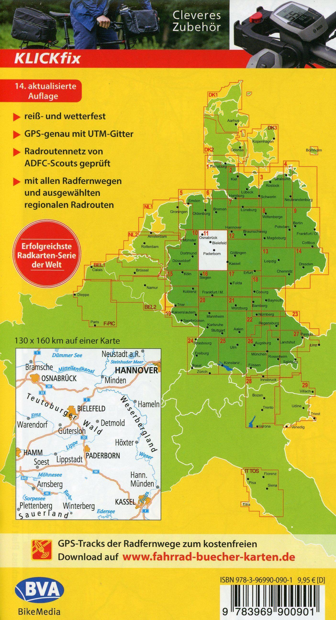 Beispielinhalt (Bild) ADFC-Radtourenkarte 11 Ostwestfalen Sauerland 1:150.000, reiß- und wetterfest, E-Bike geeignet, GPS-Tracks Download