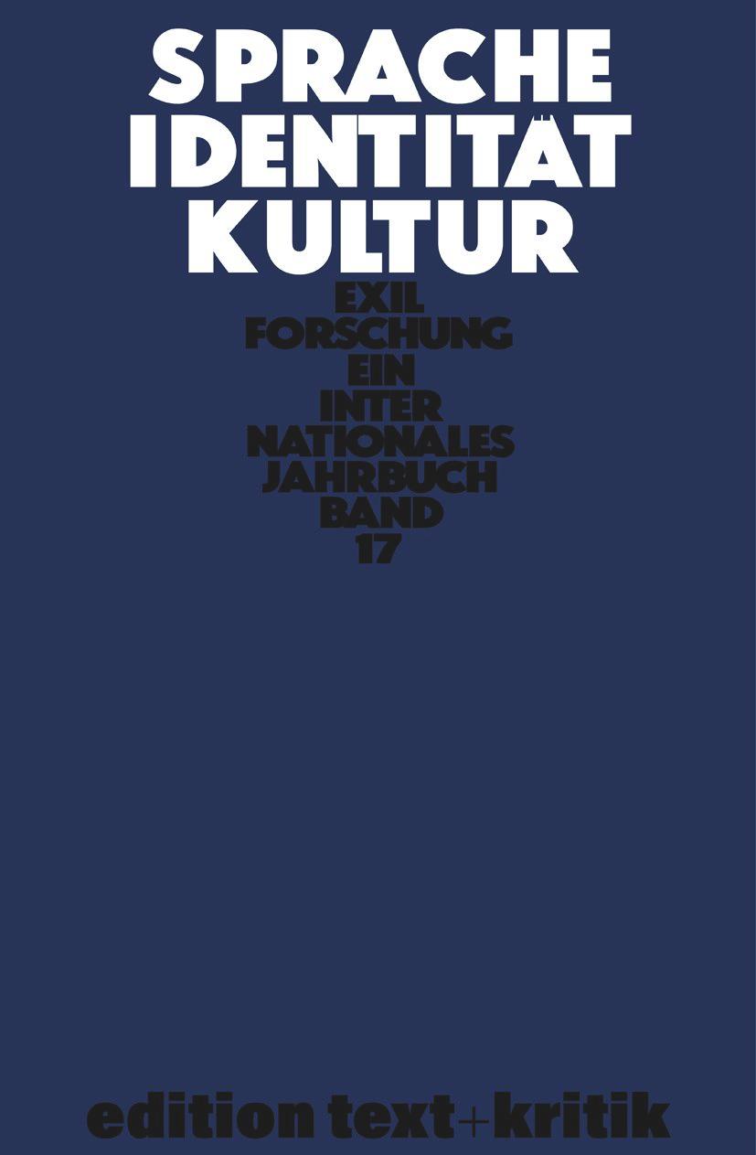 Vorderes Coverbild Sprache - Identität - Kultur