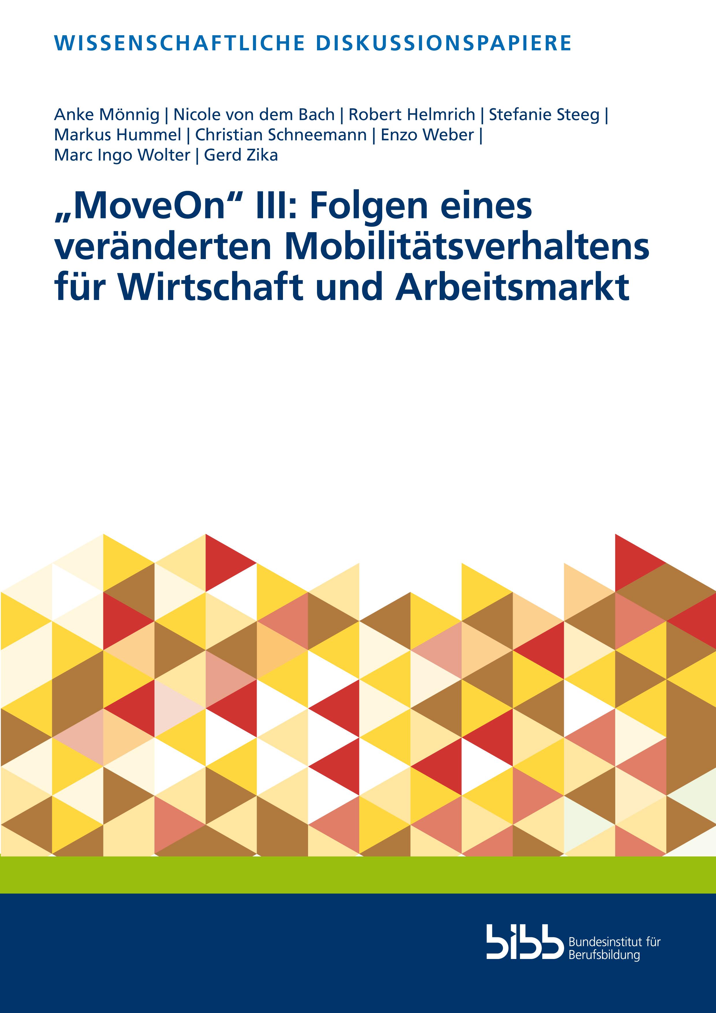 Vorderes Coverbild "MoveOn" III: Folgen eines veränderten Mobilitätsverhaltens für Wirtschaft und Arbeitsmarkt
