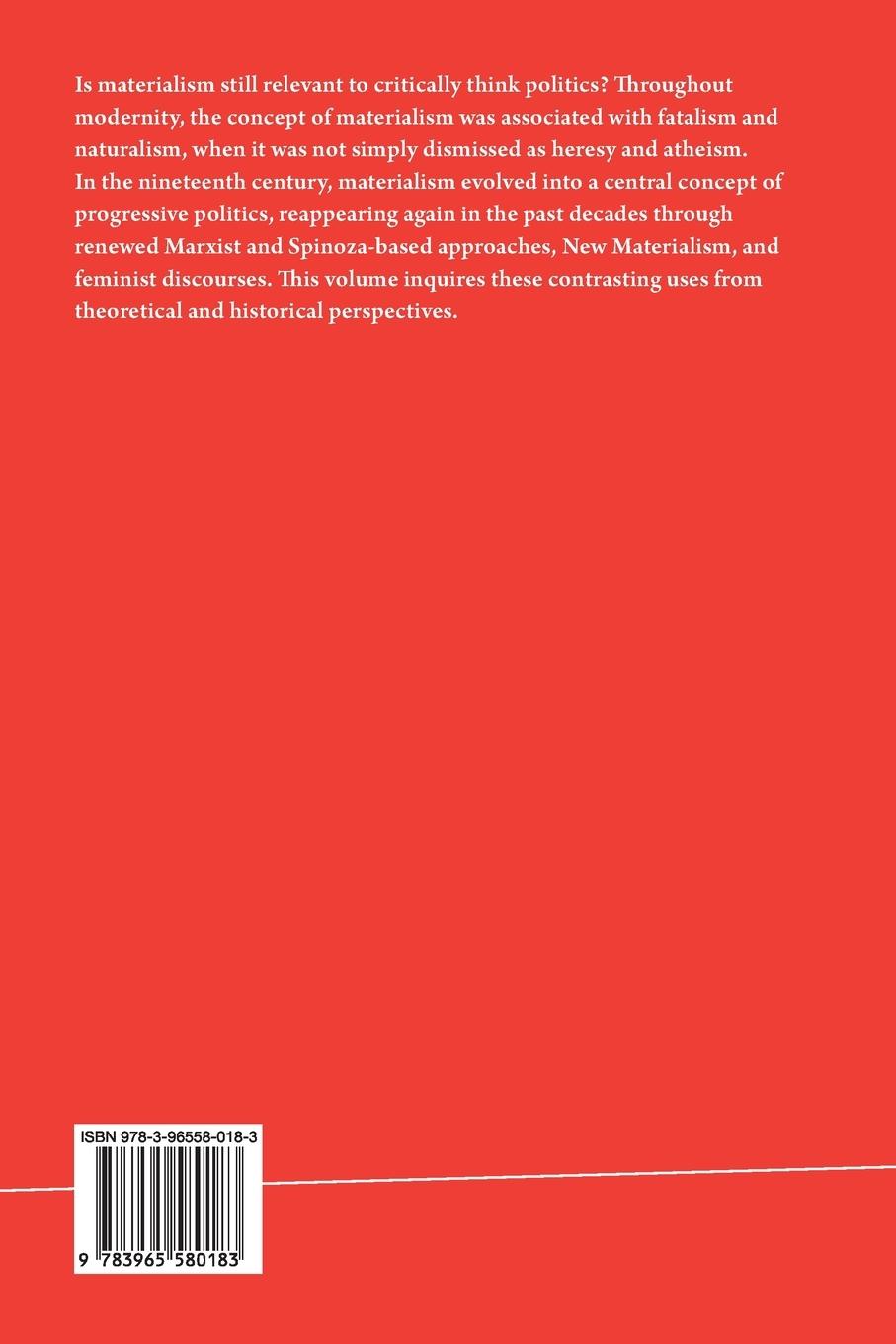 Rückseitencover Materialism and Politics