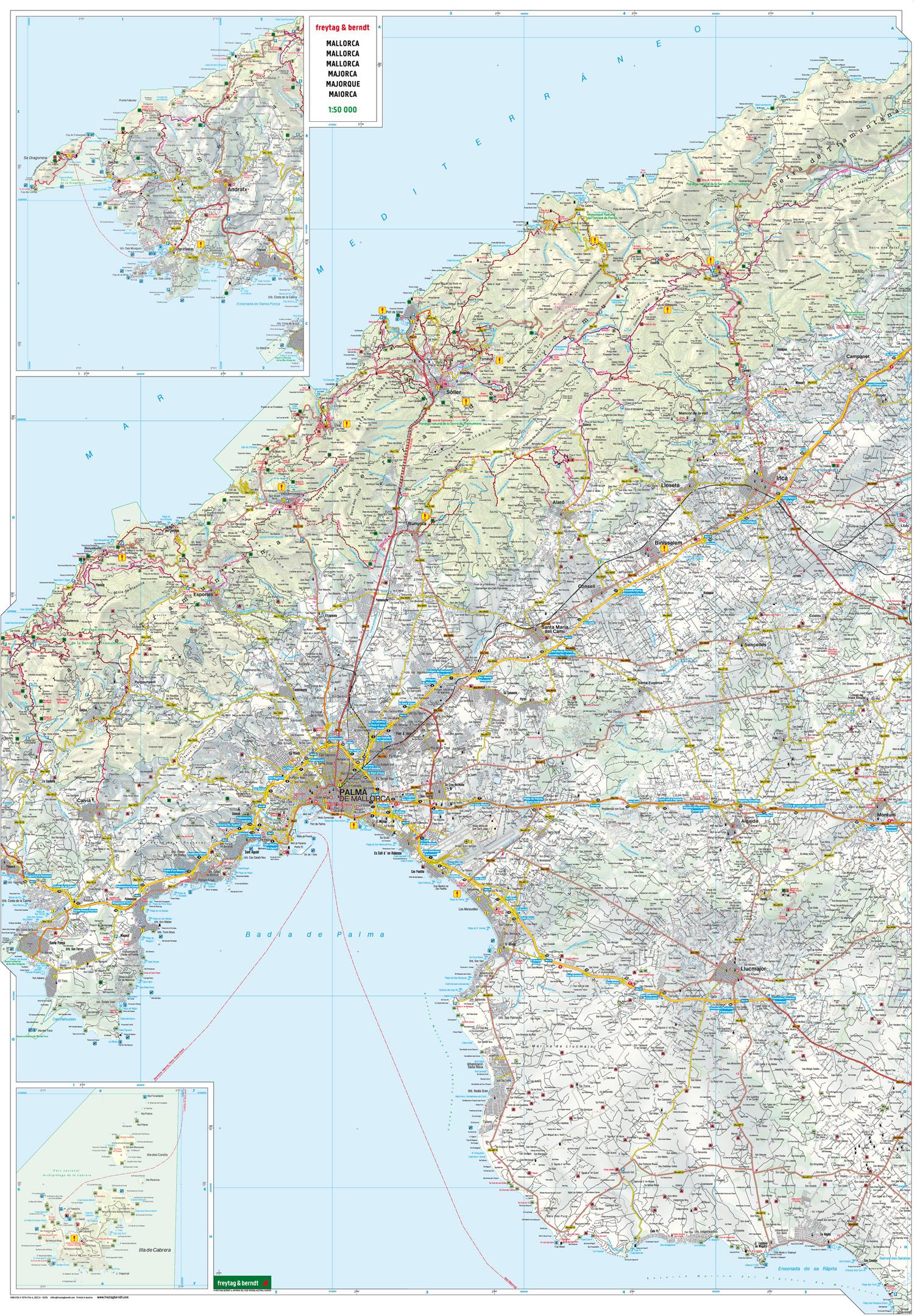 Beispielinhalt (Bild) Mallorca, Straßen- und Freizeitkarte 1:50.000, freytag & berndt