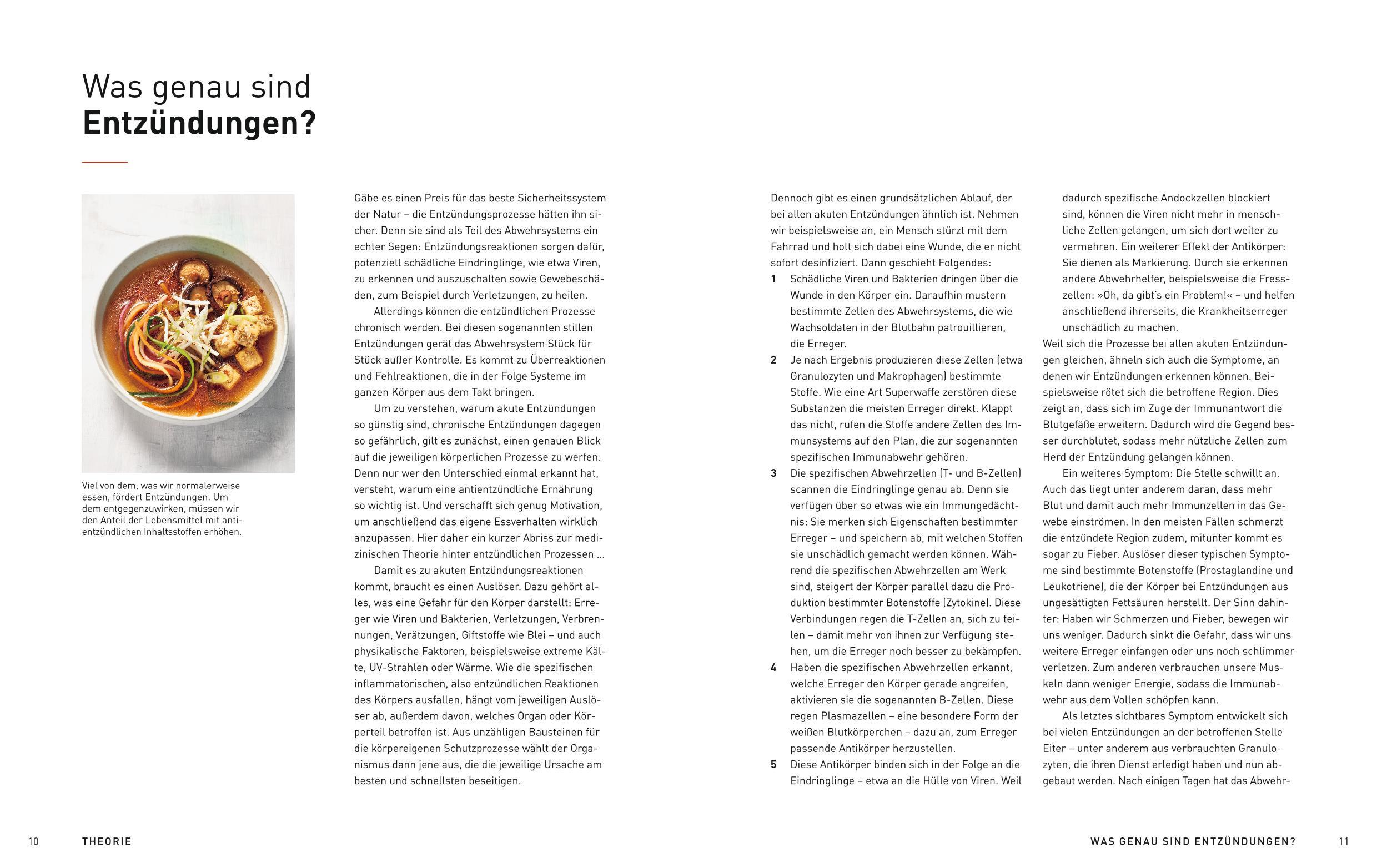 Beispielinhalt (Bild) Medical Cuisine - das Anti-Entzündungskochbuch