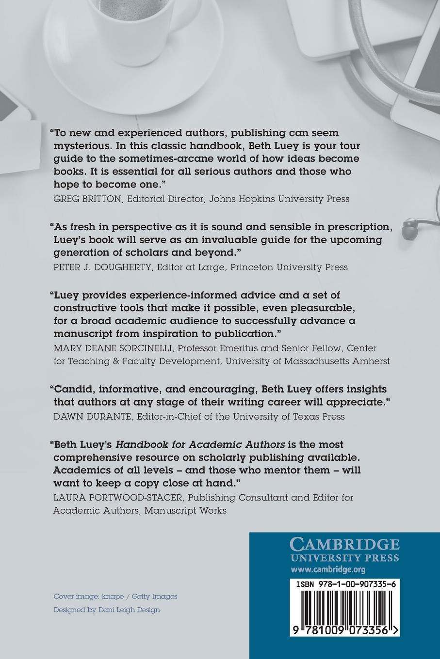 Rückseitencover Handbook for Academic Authors