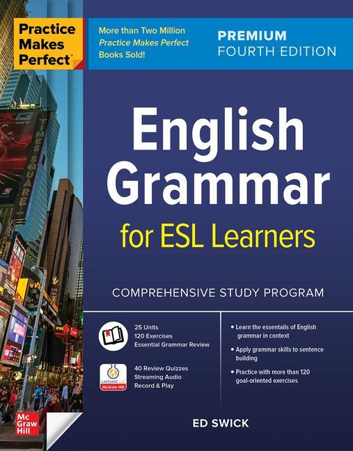 Vorderes Coverbild Practice Makes Perfect: English Grammar for ESL Learners, Premium Fourth Edition