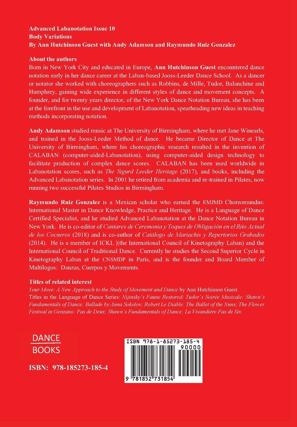Rückseitencover Advanced Labanotation, Issue 10