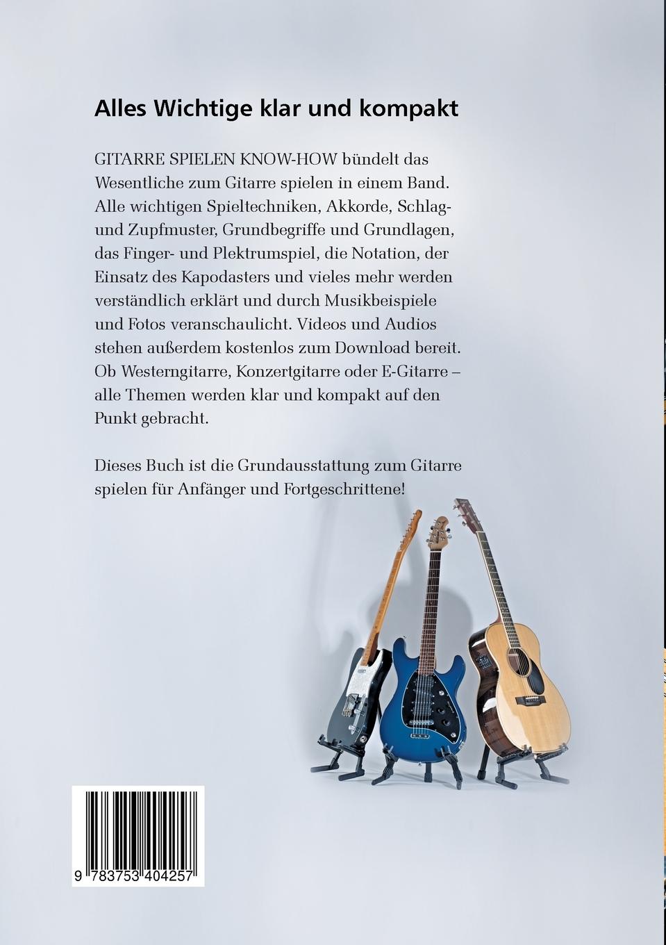 Rückseitencover Gitarre spielen Know-how