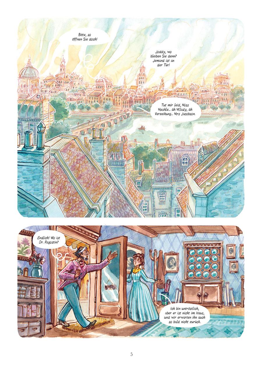 Beispielinhalt (Bild) Enola Holmes (Comic). Band 6