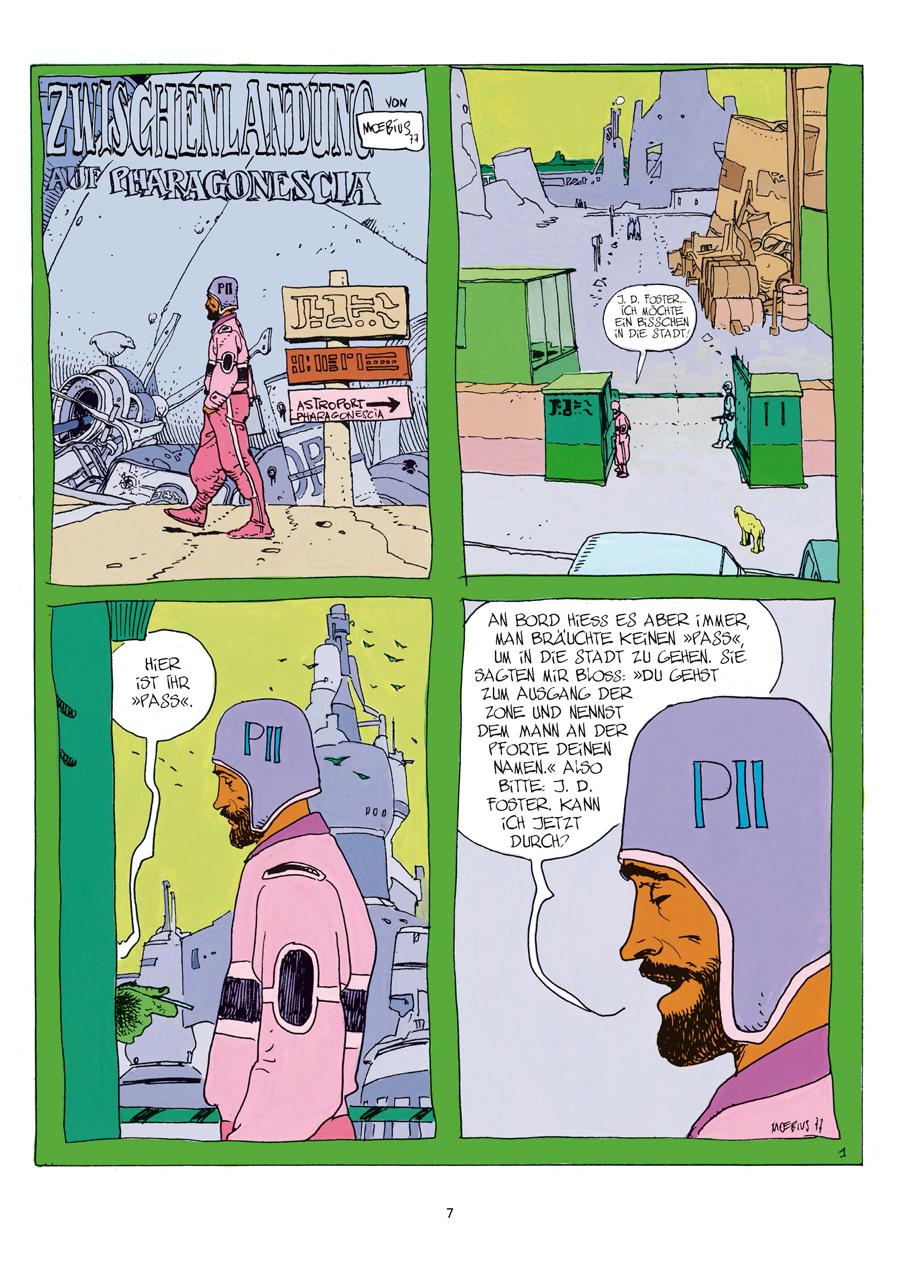 Beispielinhalt (Bild) Moebius Collection: Zwischenlandung auf Pharagonescia / Der irre Ständer