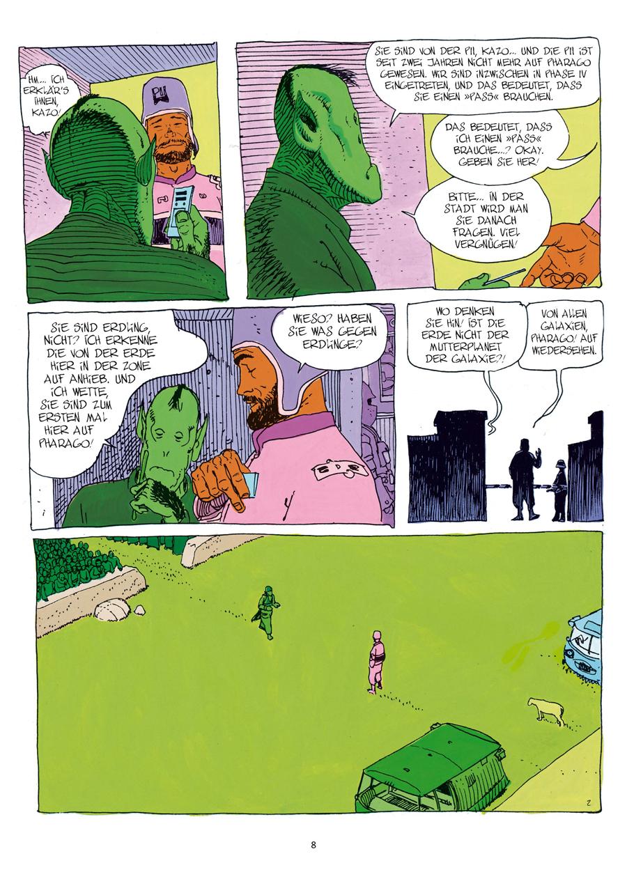 Beispielinhalt (Bild) Moebius Collection: Zwischenlandung auf Pharagonescia / Der irre Ständer