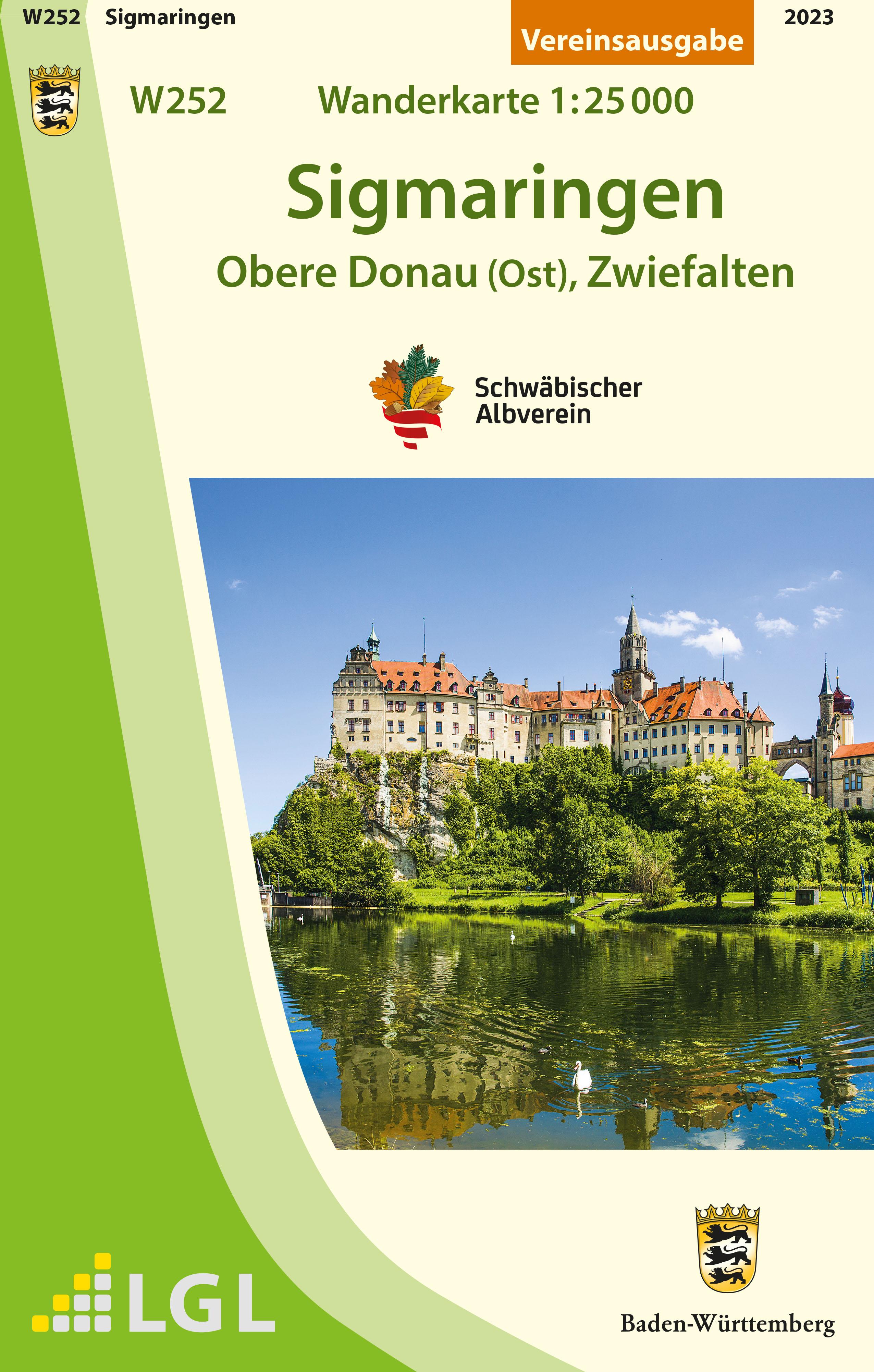 Vorderes Coverbild Sigmaringen - Obere Donau (Ost), Zwiefalten. Wanderkarte 1:25.000