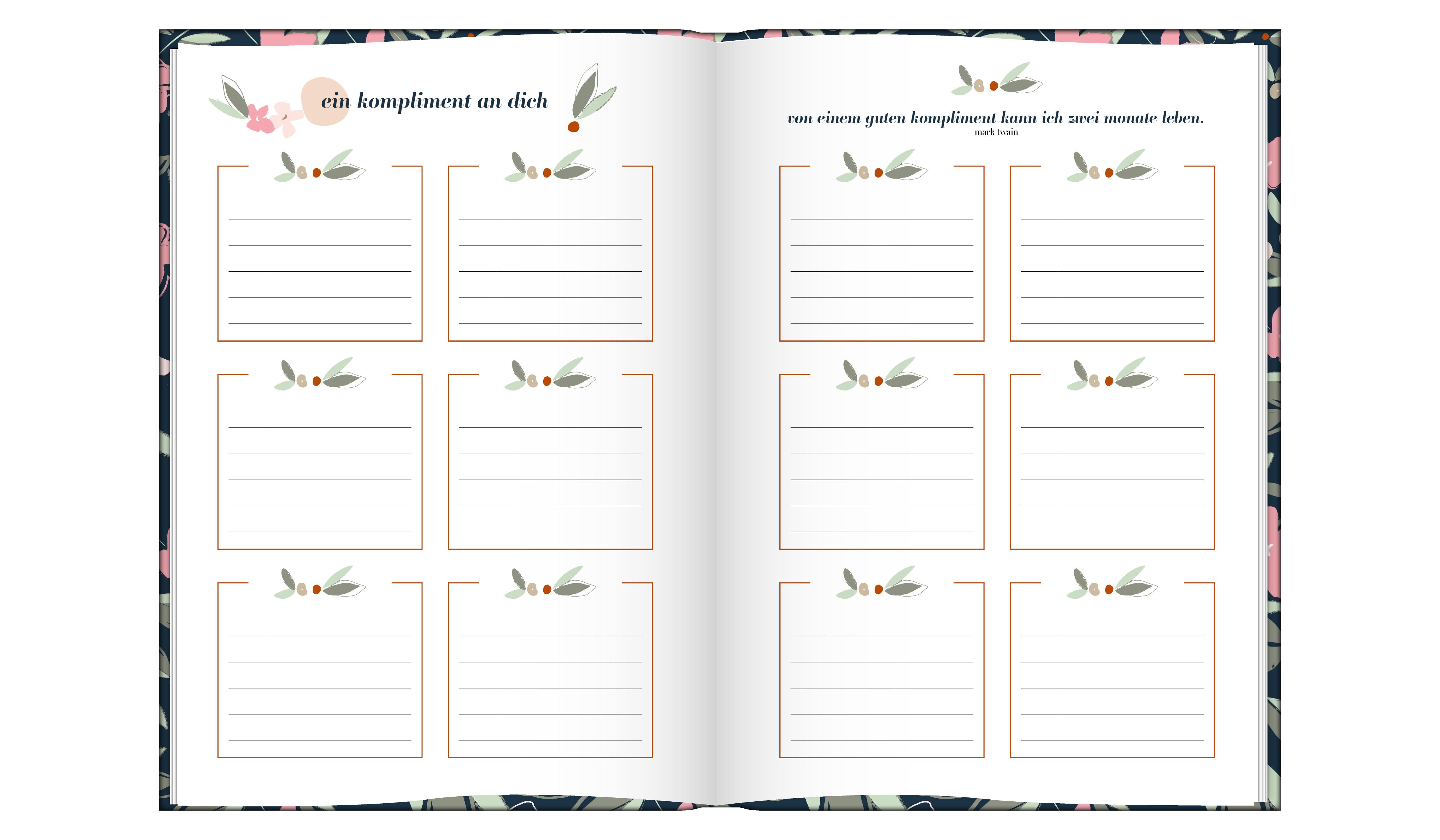 Beispielinhalt (Bild) Freundebuch für Erwachsene | Album zum Ausfüllen für Freunde und Kollegen mit edler Goldprägung | Freundschaftsbuch, Poesiealbum, Erinnerungsalbum als Geschenk