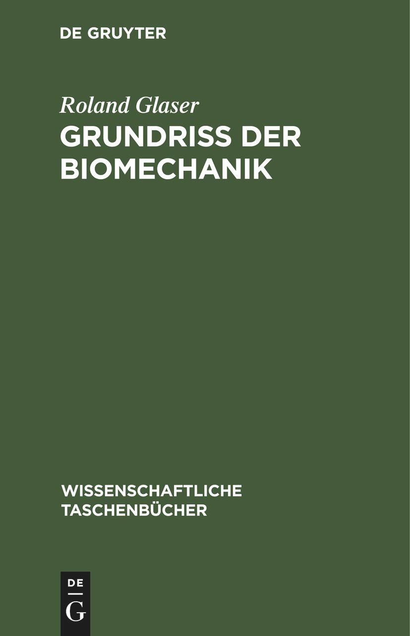 Vorderes Coverbild Grundriß der Biomechanik