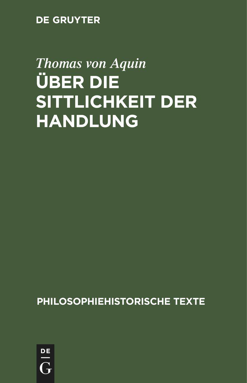 Vorderes Coverbild Über die Sittlichkeit der Handlung