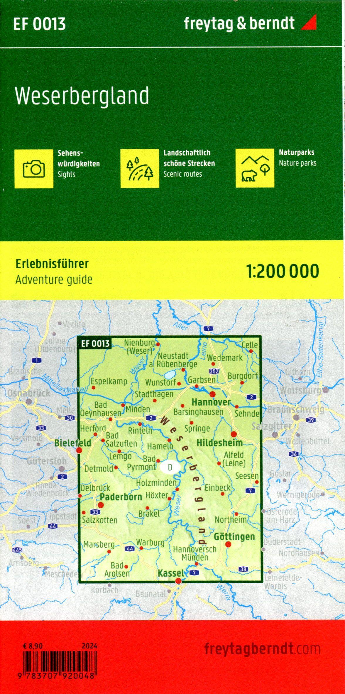Beispielinhalt (Bild) Weserbergland, Erlebnisführer 1:200.000, freytag & berndt, EF 0013