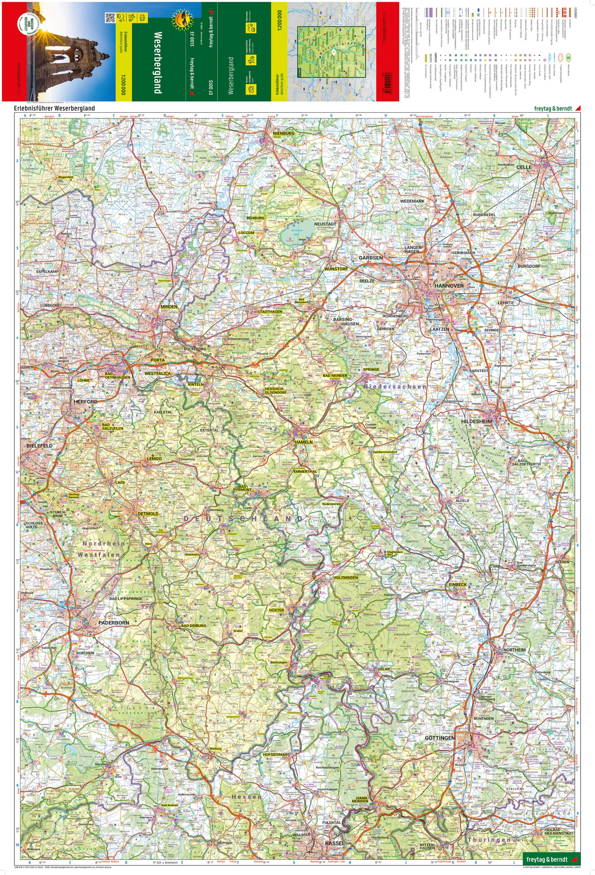 Beispielinhalt (Bild) Weserbergland, Erlebnisführer 1:200.000, freytag & berndt, EF 0013