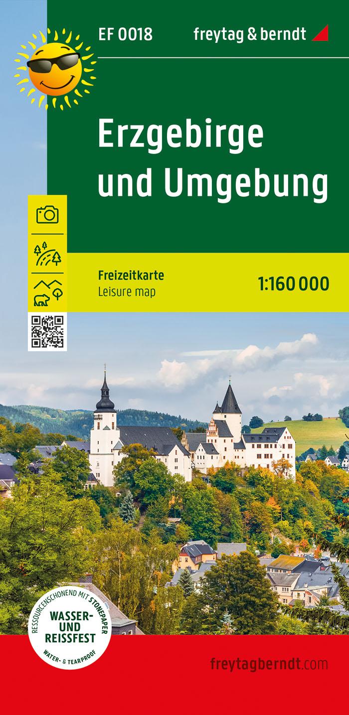 Vorderes Coverbild Erzgebirge und Umgebung, Freizeitkarte 1:160.000, freytag & berndt