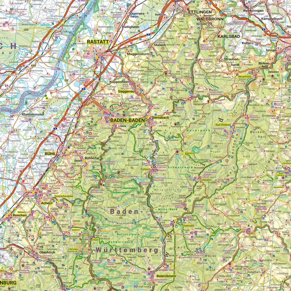 Beispielinhalt (Bild) Nördlicher Schwarzwald, Erlebnisführer 1:150.000, freytag & berndt, EF 0024