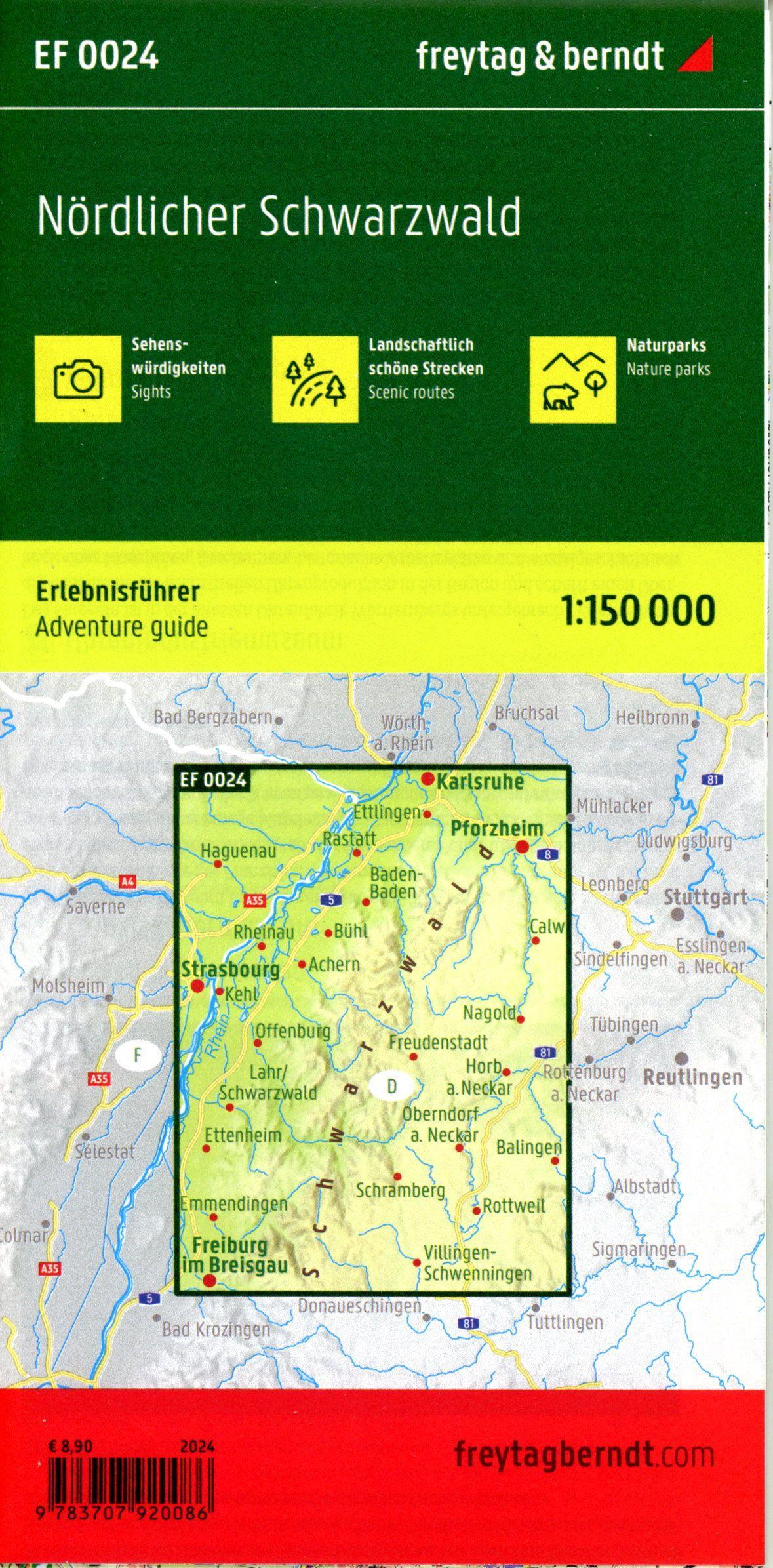 Beispielinhalt (Bild) Nördlicher Schwarzwald, Erlebnisführer 1:150.000, freytag & berndt, EF 0024