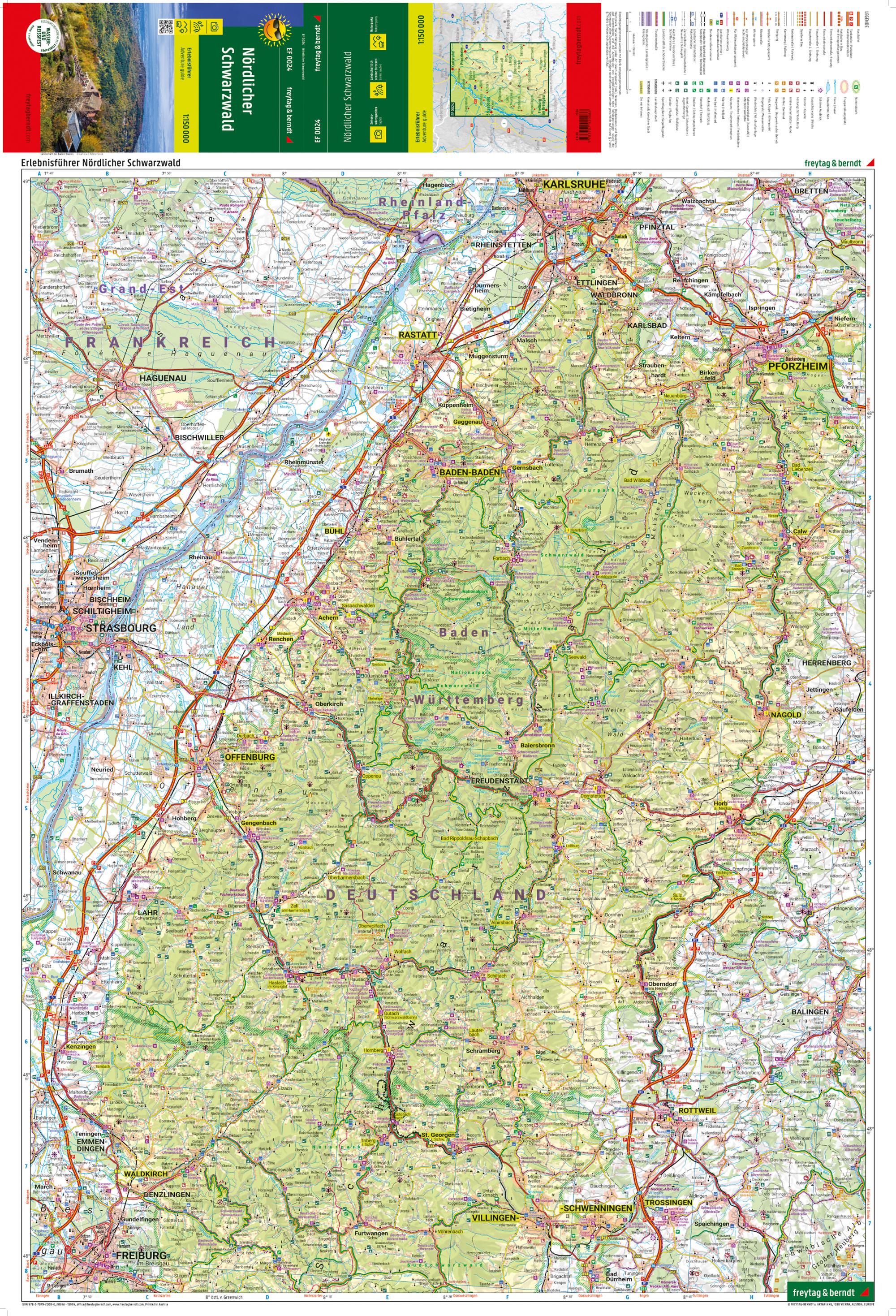 Beispielinhalt (Bild) Nördlicher Schwarzwald, Erlebnisführer 1:150.000, freytag & berndt, EF 0024