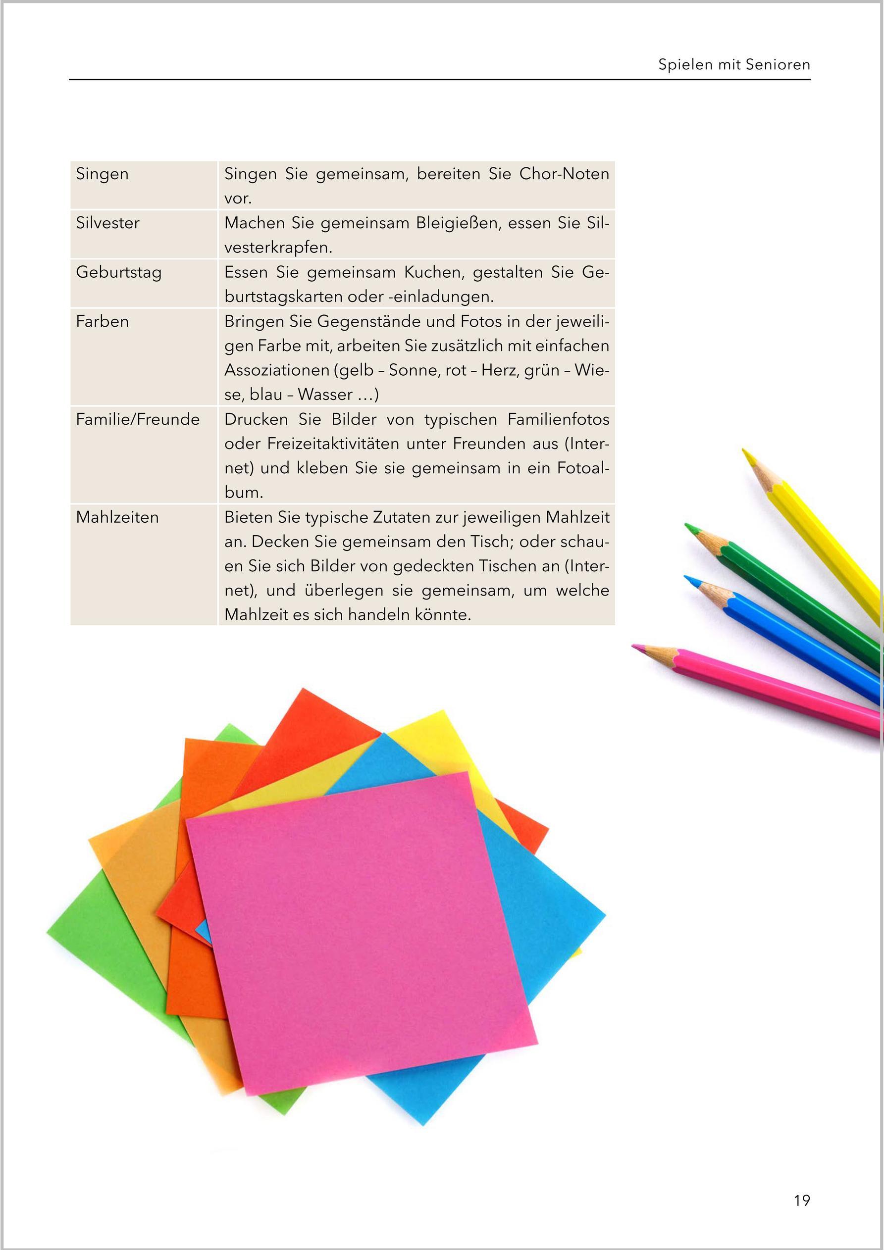 Beispielinhalt (Bild) Spielen mit Senioren (Band 1)