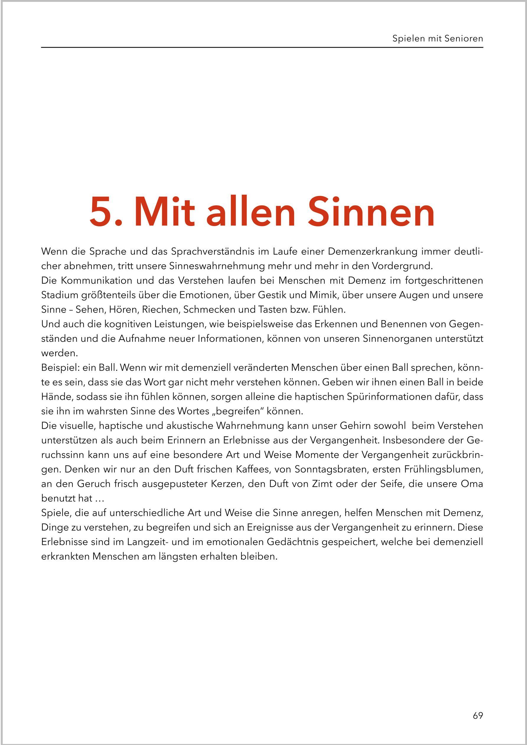 Beispielinhalt (Bild) Spielen mit Senioren (Band 1)