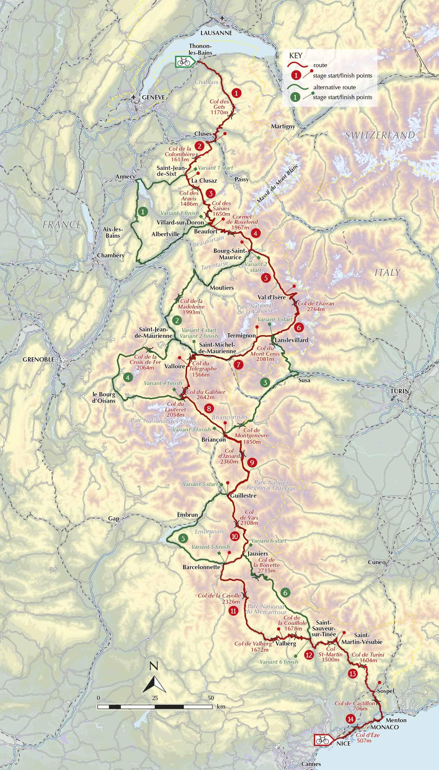 Beispielinhalt (Bild) Cycling the Route Des Grandes Alpes