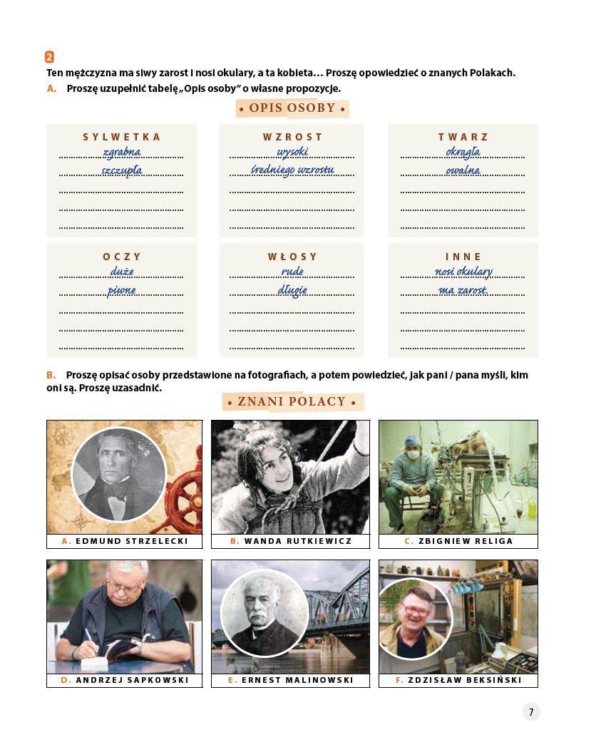 Beispielinhalt (Bild) Mówie po polsku. Cwiczenia dla obcokrajowców. Poziom B1 i B2.