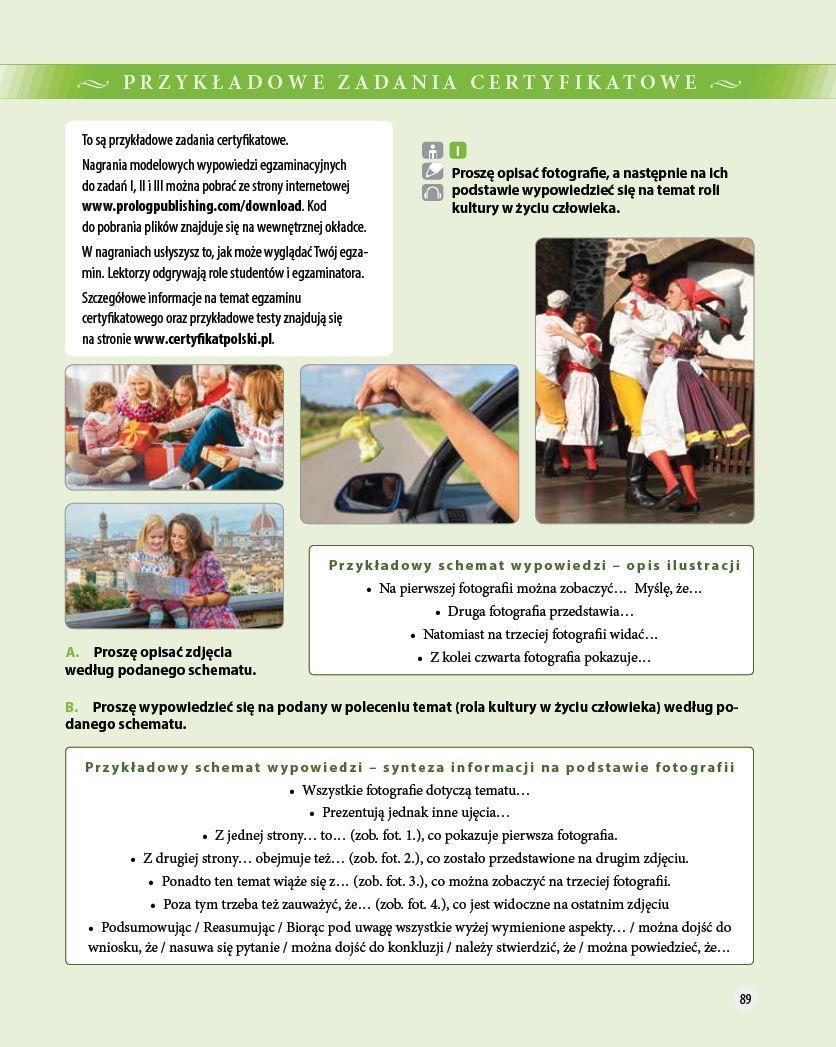 Beispielinhalt (Bild) Mówie po polsku. Cwiczenia dla obcokrajowców. Poziom B1 i B2.