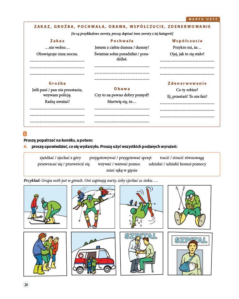 Beispielinhalt (Bild) Mówie po polsku. Cwiczenia dla obcokrajowców. Poziom B1 i B2.